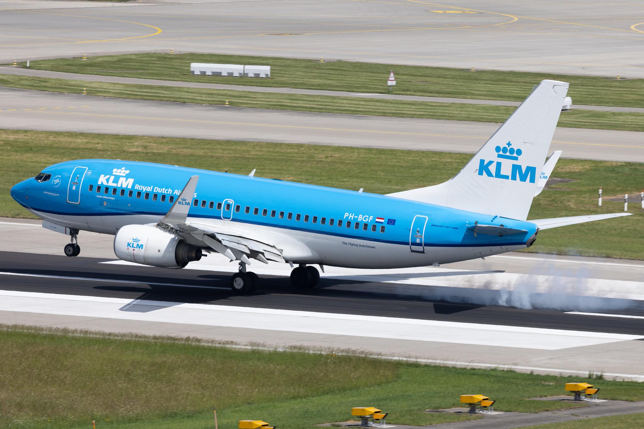 Flughafen Zürich: KLM (KL / KLM) | Boeing 737-7K2 B737 | PH-BGF | MSN 30365