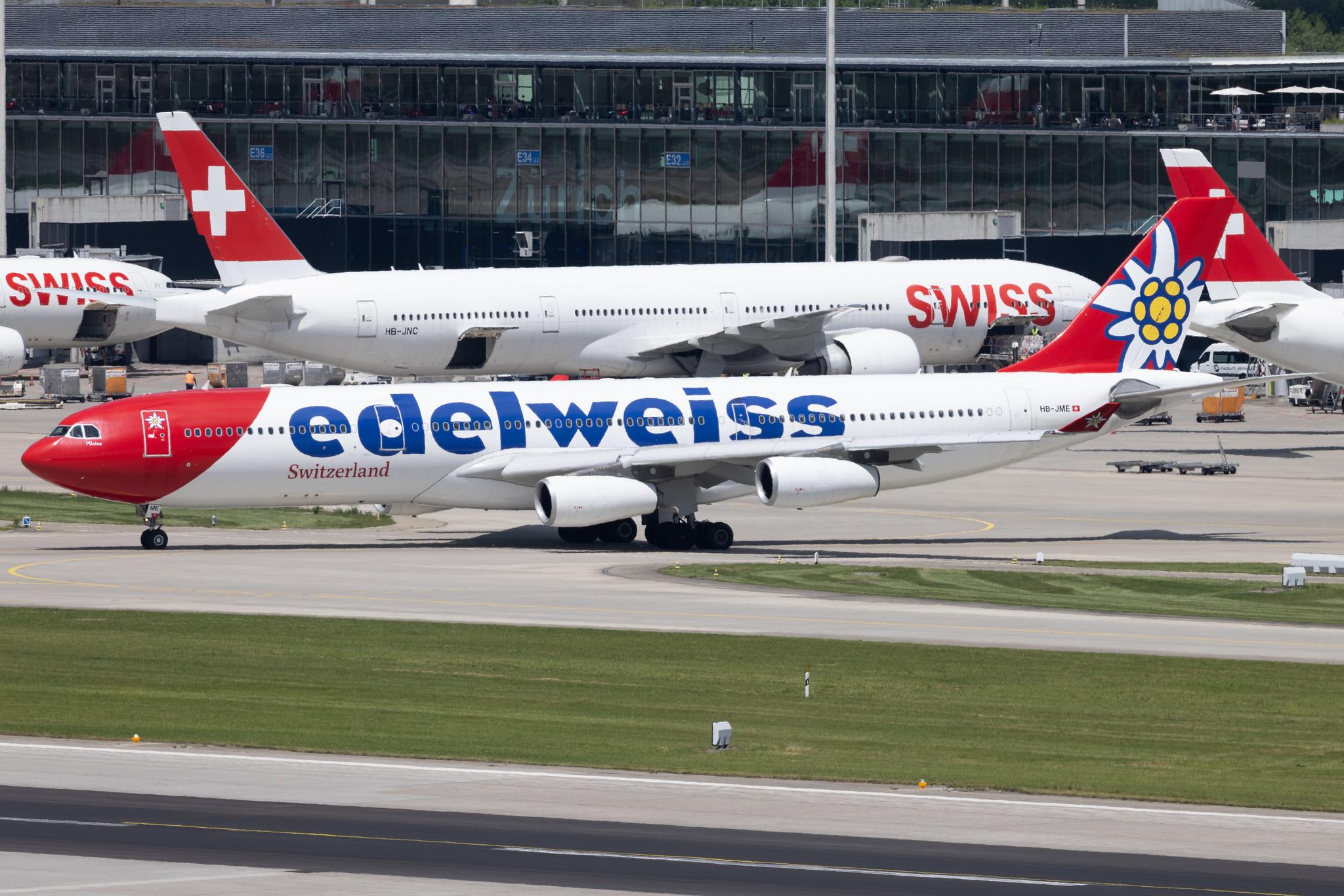Flughafen Zürich: Edelweiss Air (WK / EDW) | Airbus A340-313 A343 | HB-JME | MSN 0559
