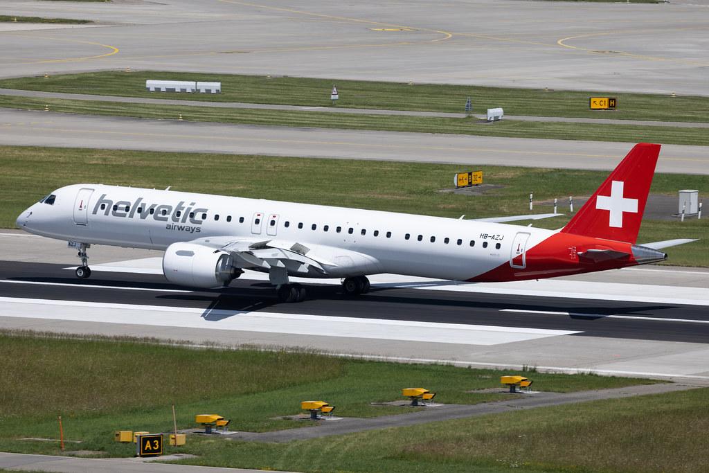 Flughafen Zürich: Helvetic Airways (2L / OAW) | Embraer E195-E2 E295 | HB-AZJ | MSN 19020057