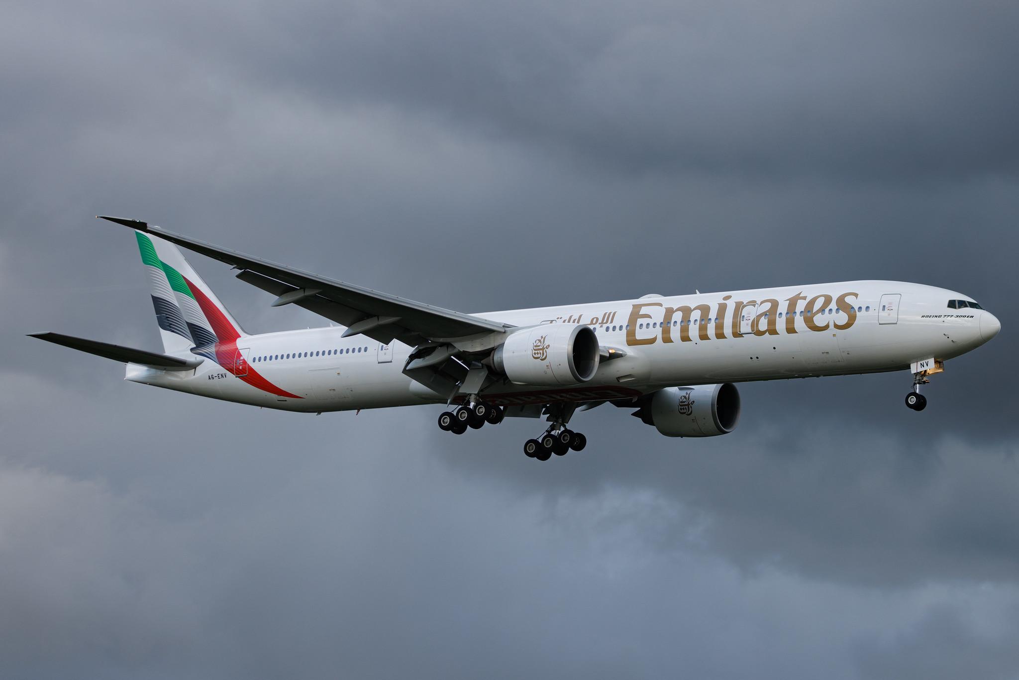 Hamburg Airport: Emirates (EK / UAE) | Boeing 777-31H(ER) B77W | A6-ENV | MSN 41368