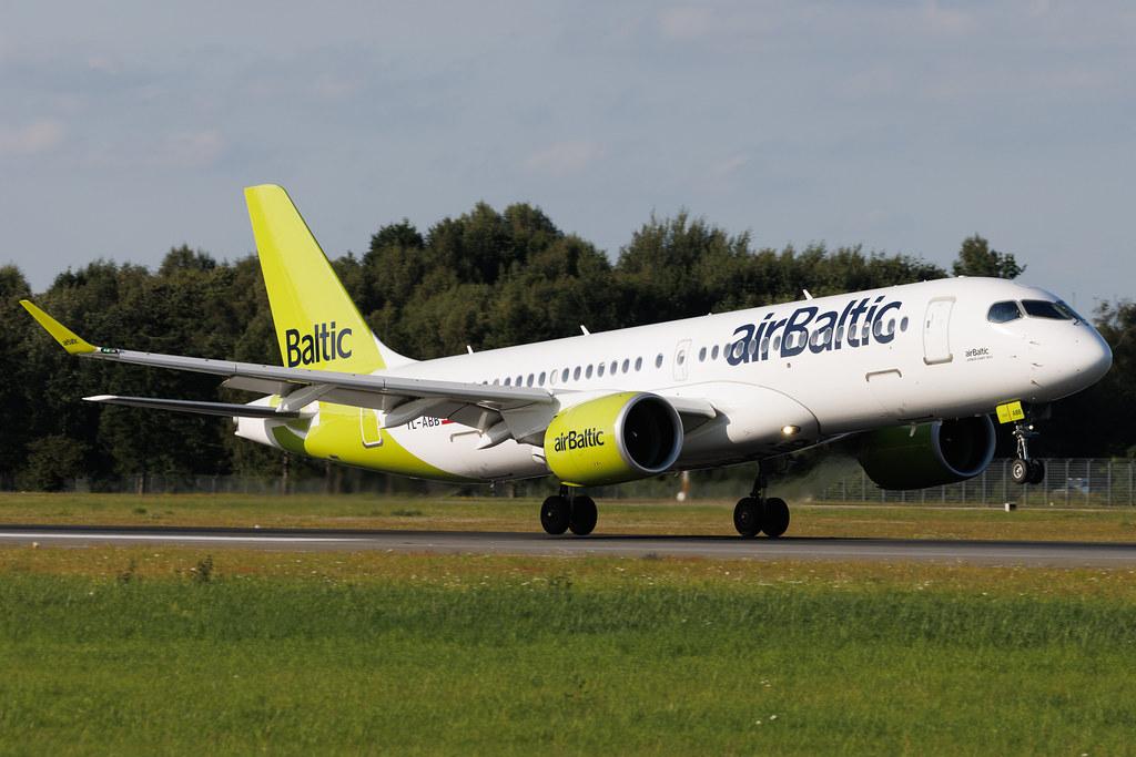 Hamburg Airport: Air Baltic (BT / BTI) | Airbus A220-300 BCS3 | YL-ABB | MSN 55126