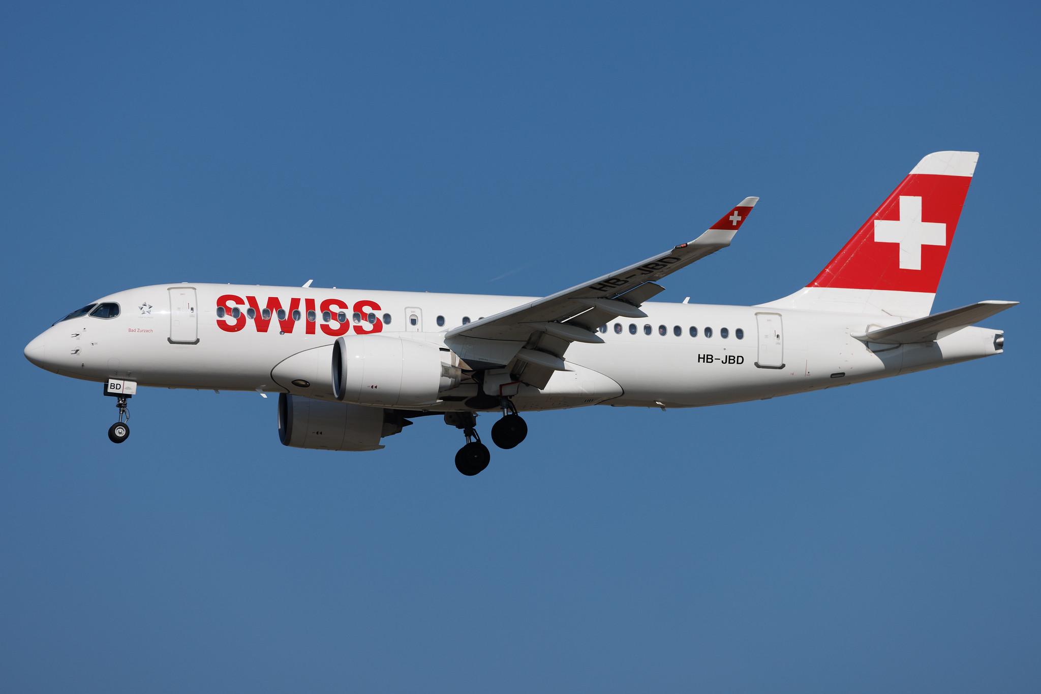 Frankfurt Airport: Swiss (LX / SWR) | Airbus A220-100 BCS1 | HB-JBD | MSN 50013