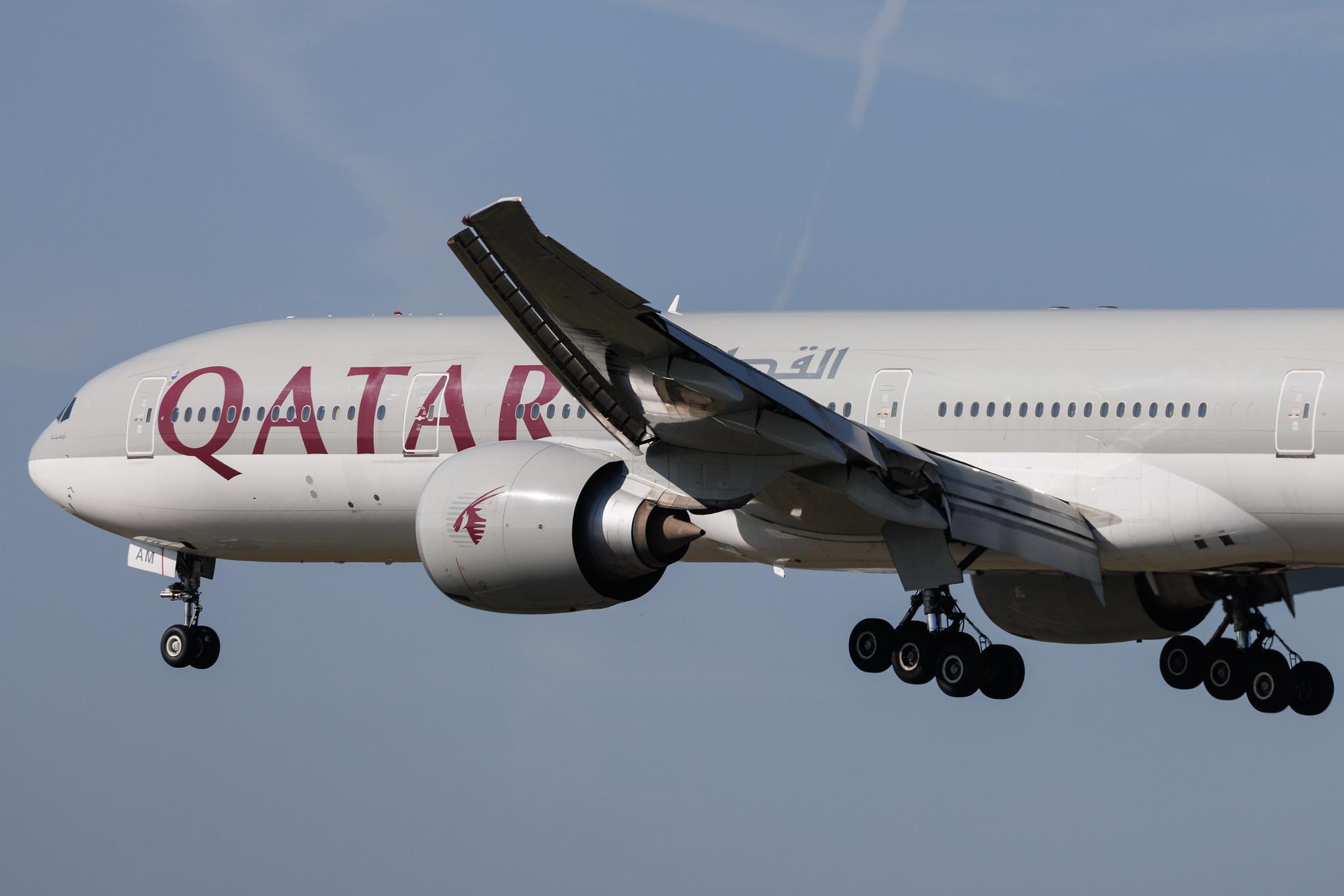 Frankfurt Airport: Qatar Airways (QR / QTR) | Boeing 777-3DZ(ER) B77W | A7-BAM | MSN 38245