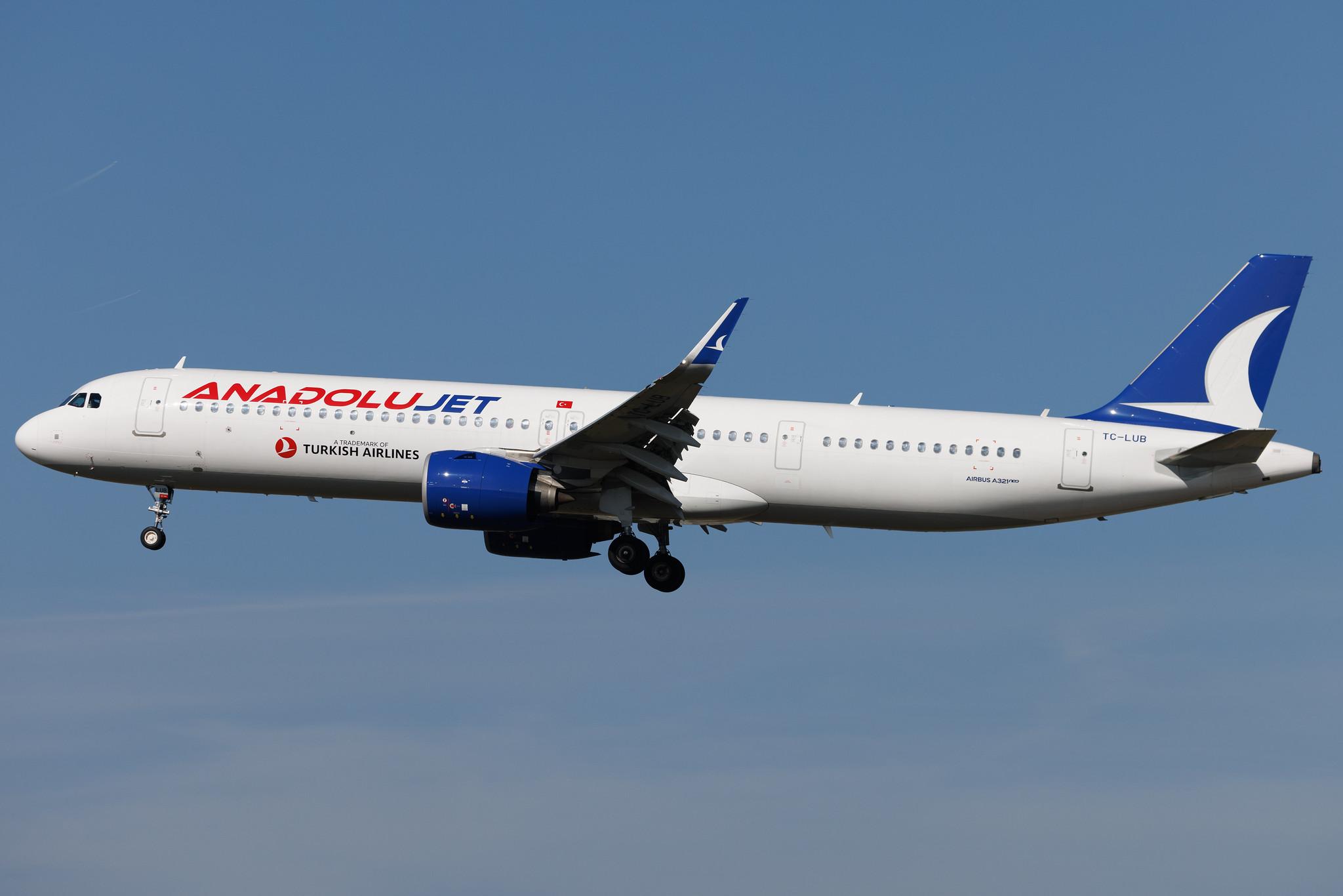 Frankfurt Airport: AnadoluJet (TK / THY) | Operator: Turkish Airlines | Airbus A321-271NX A21N | TC-LUB | MSN 10272