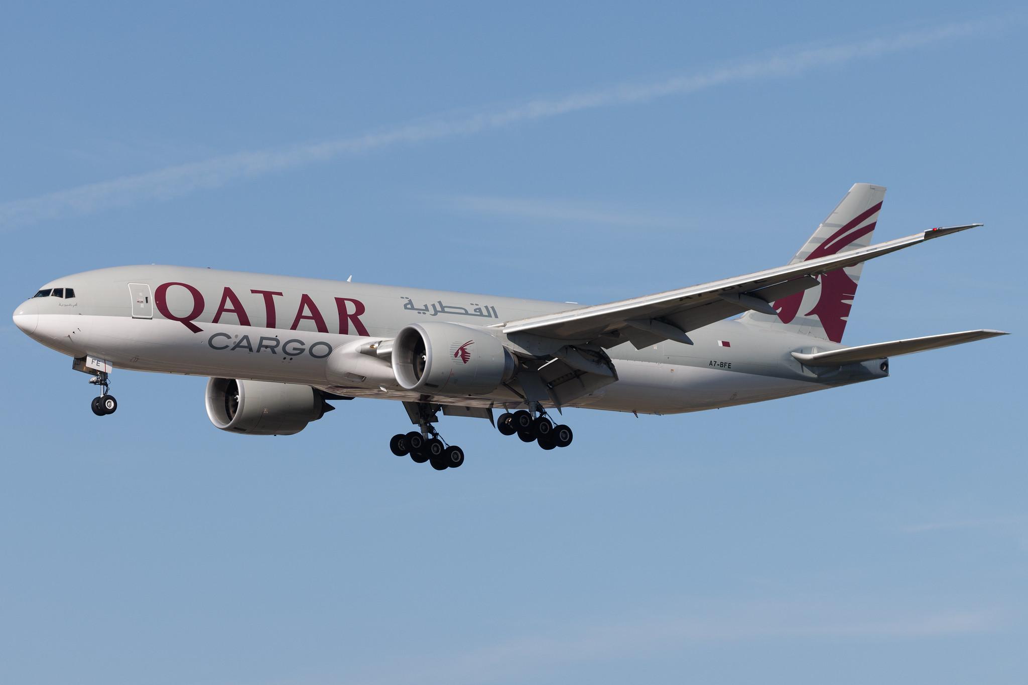 Frankfurt Airport: Qatar Cargo (QR / QTR) | Operator: Qatar Airways | Boeing 777-FDZ B77L | A7-BFE | MSN 39644