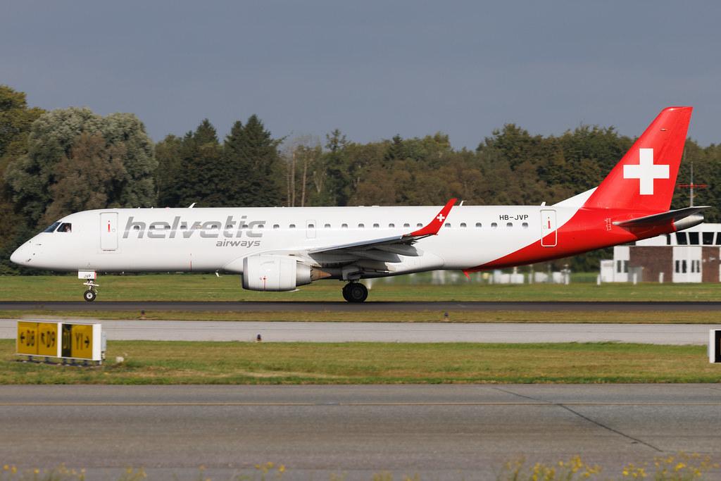 Hamburg Airport: Helvetic Airways (2L / OAW) | Embraer E190LR E190 | HB-JVP | MSN 19000387