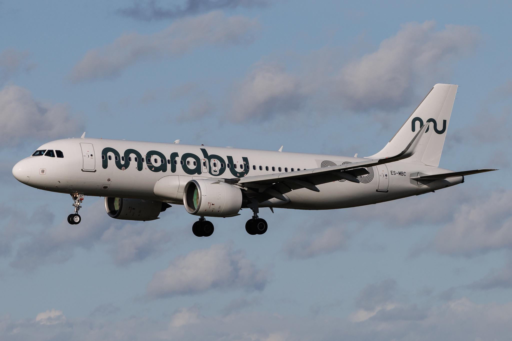 Hamburg Airport: Marabu (DI / MBU) | Operator: Nordica | Airbus A320-271N A20N | ES-MBC | MSN 06967