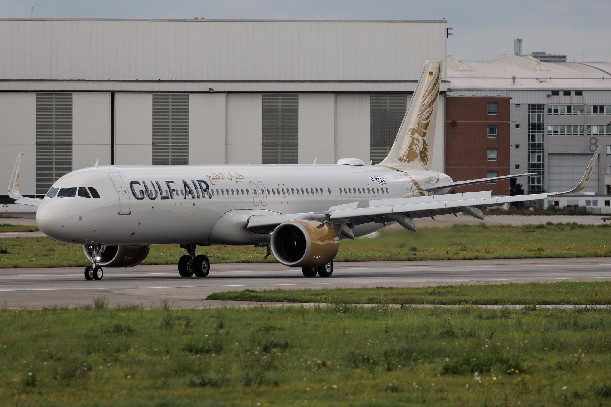 Hamburg Finkenwerder: Gulf Air (GF / GFA) | Airbus A321-253NX A21N | D-AVYO | A9C-NG | MSN 11503