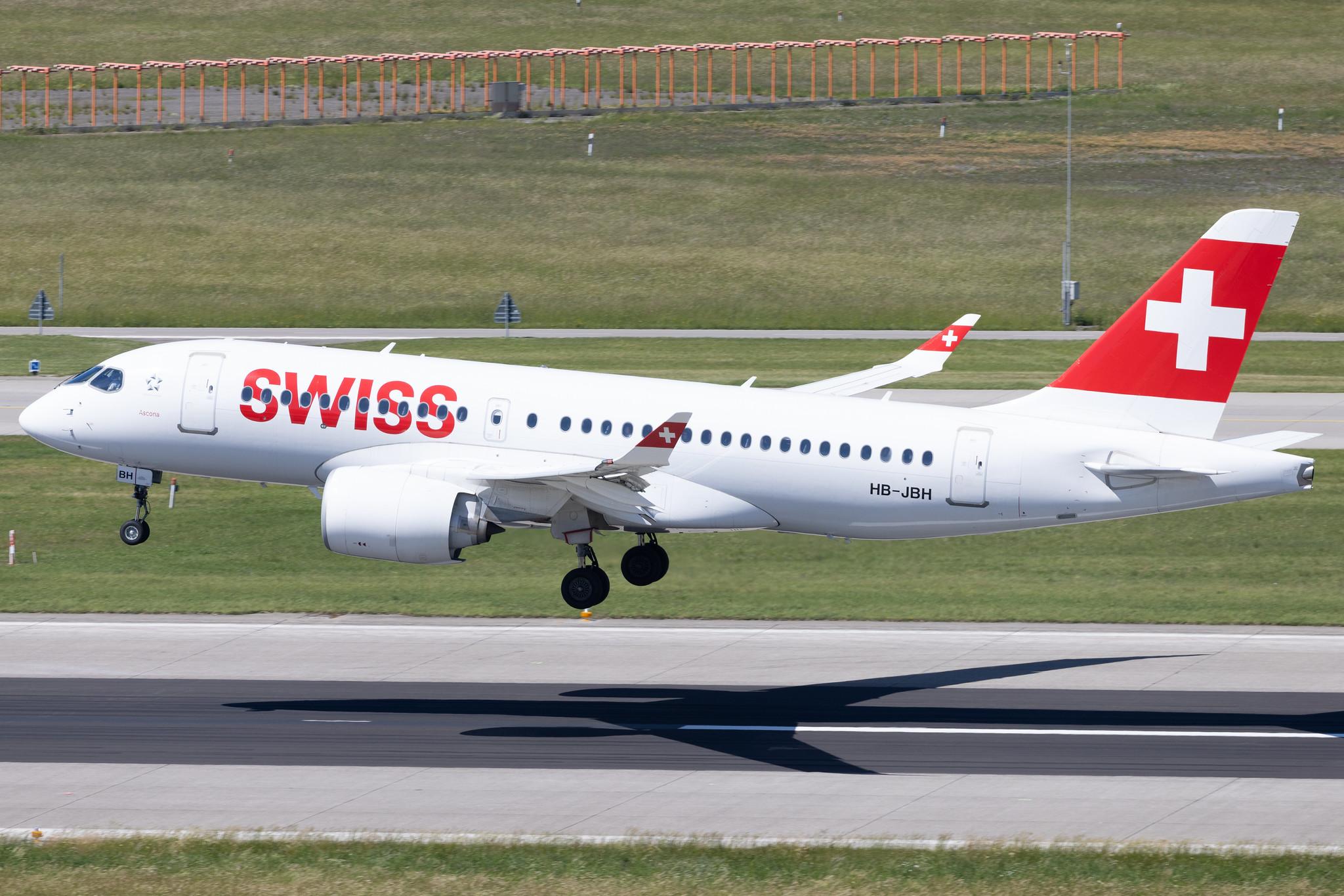 Flughafen Zürich: Swiss (LX / SWR) | Airbus A220-100 BCS1 | HB-JBH | MSN 50017