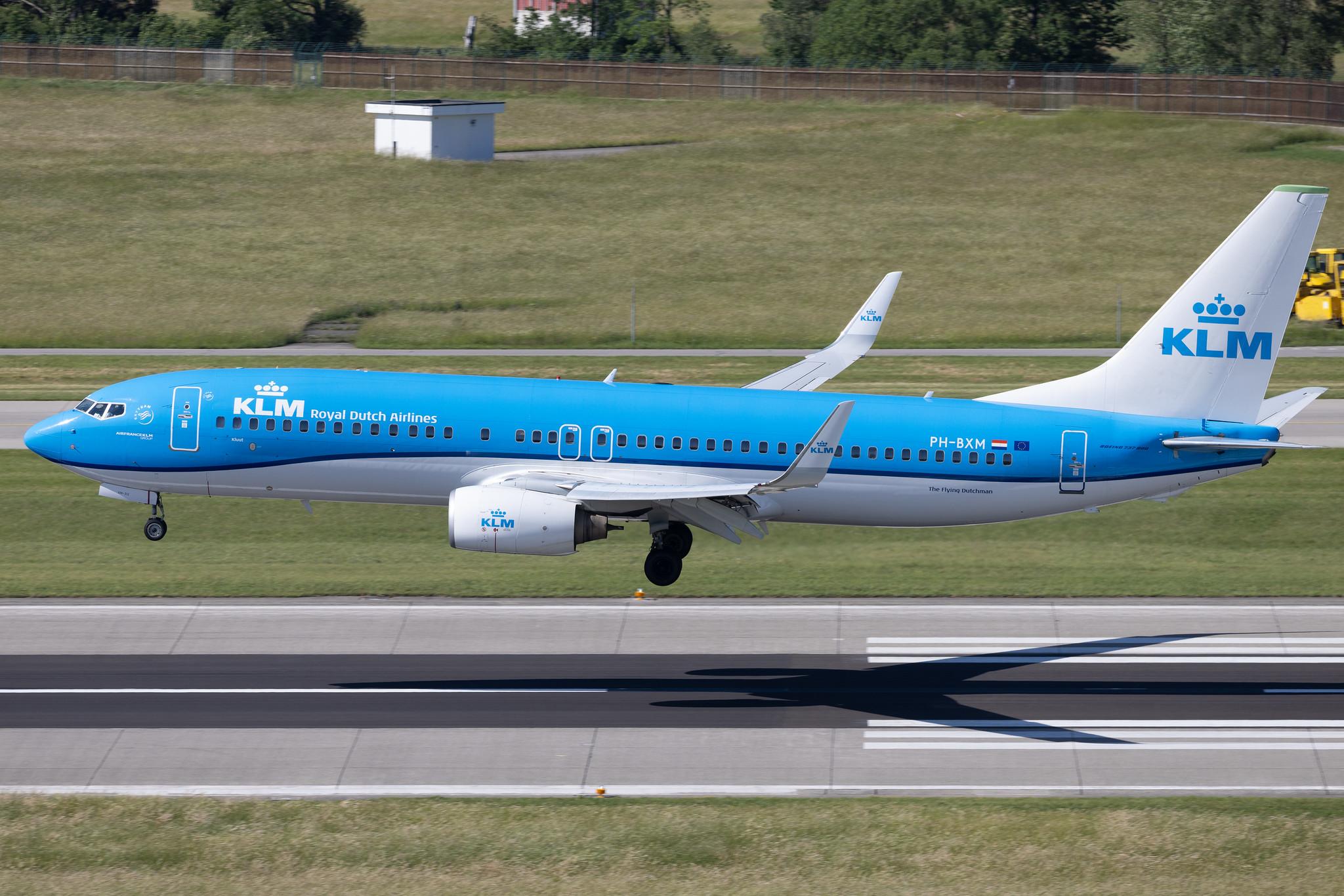 Flughafen Zürich: KLM (KL / KLM) | Boeing 737-8K2 B738 | PH-BXM | MSN 30355