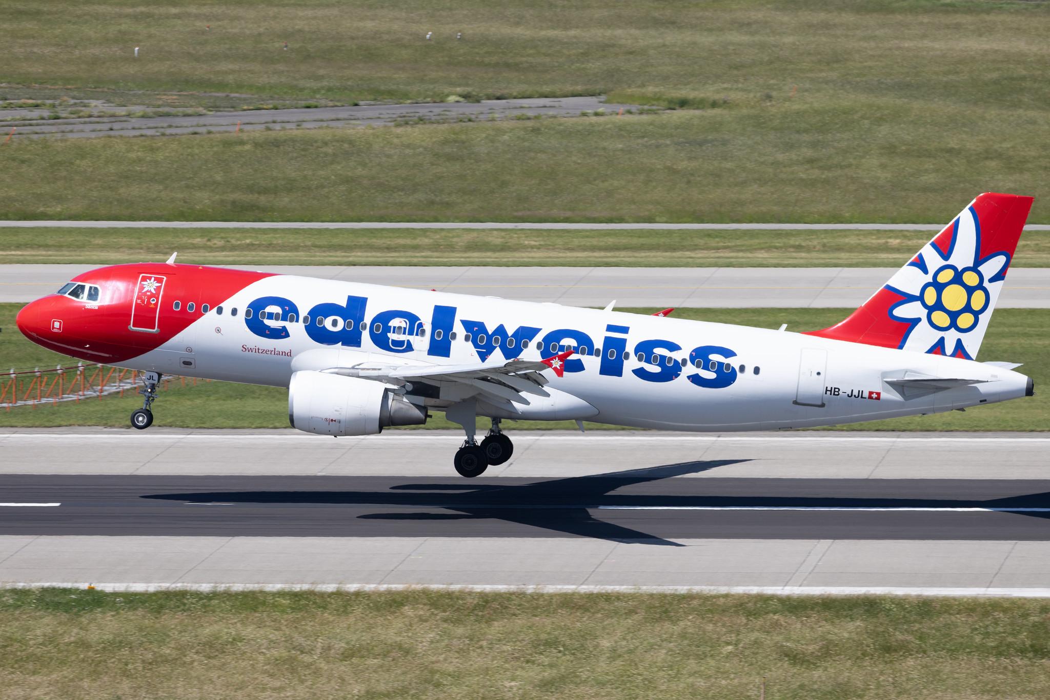 Flughafen Zürich: Edelweiss Air (WK / EDW) | Airbus A320-214 A320 | HB-JJL | MSN 2606