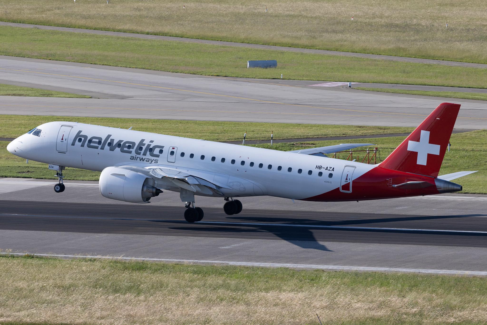 Flughafen Zürich: Helvetic Airways (2L / OAW) | Embraer E190-E2 E290 | HB-AZA | MSN 19020022