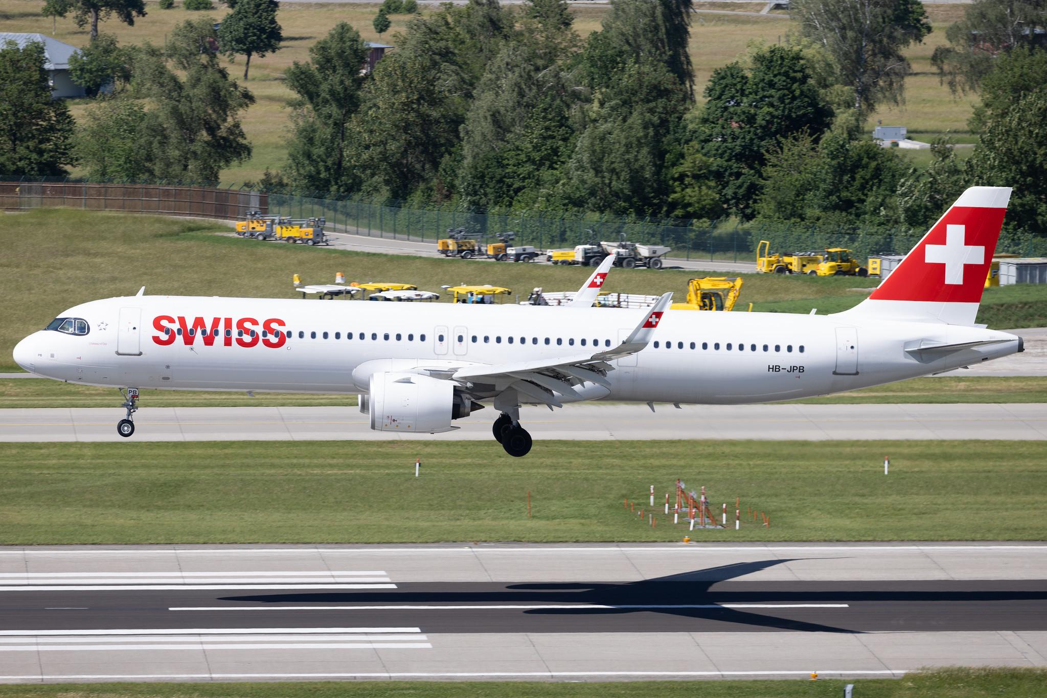 Flughafen Zürich: Swiss (LX / SWR) | Airbus A321-271NX A21N | HB-JPB | MSN 61333