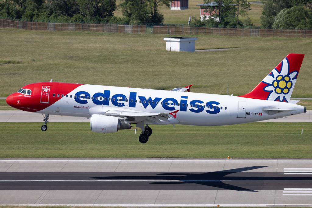 Flughafen Zürich: Edelweiss Air (WK / EDW) | Airbus A320-214 A320 | HB-IHY | MSN 0947