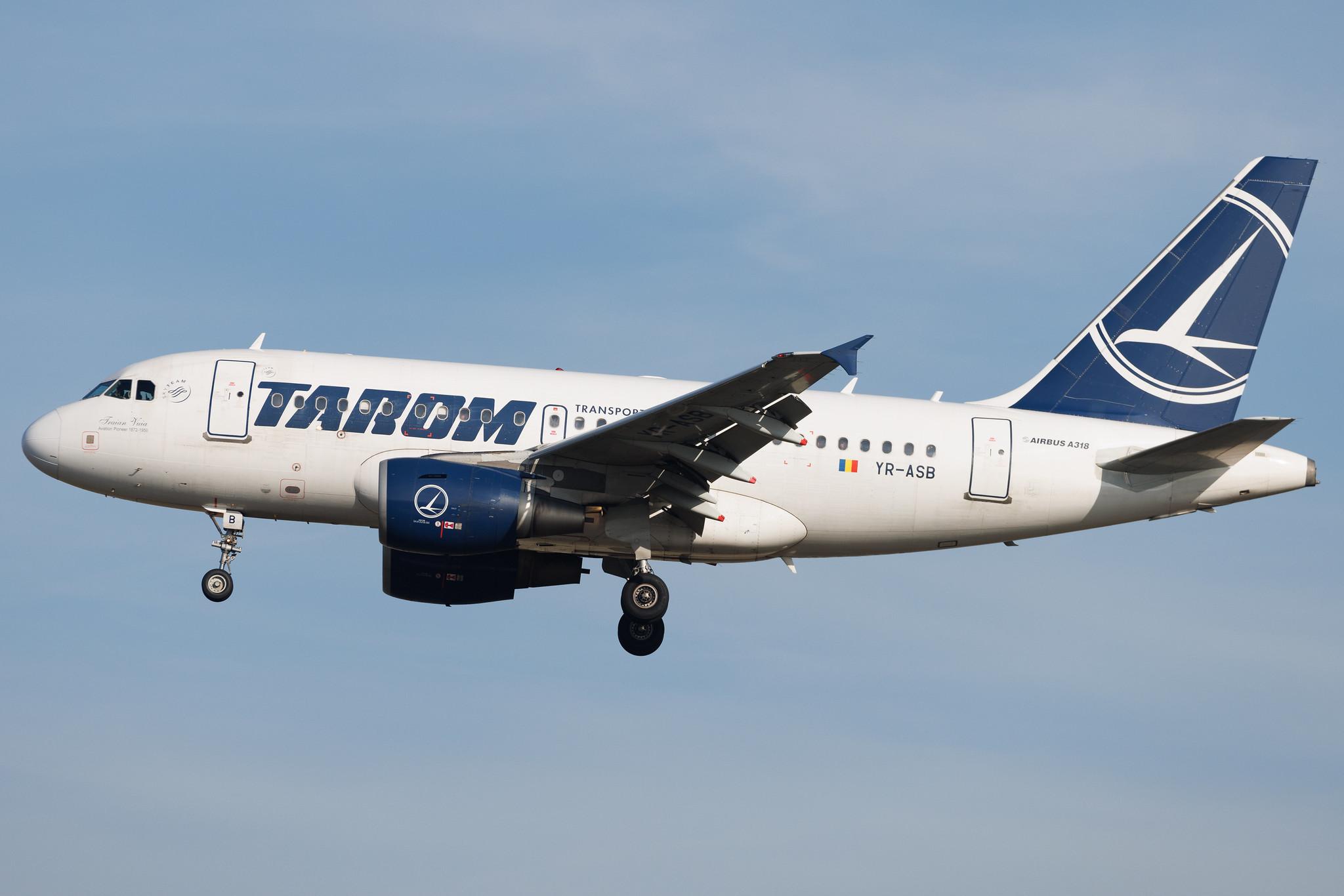 Frankfurt Airport: Tarom (RO / ROT) | Airbus A318-111 A318 | YR-ASB | MSN 2955