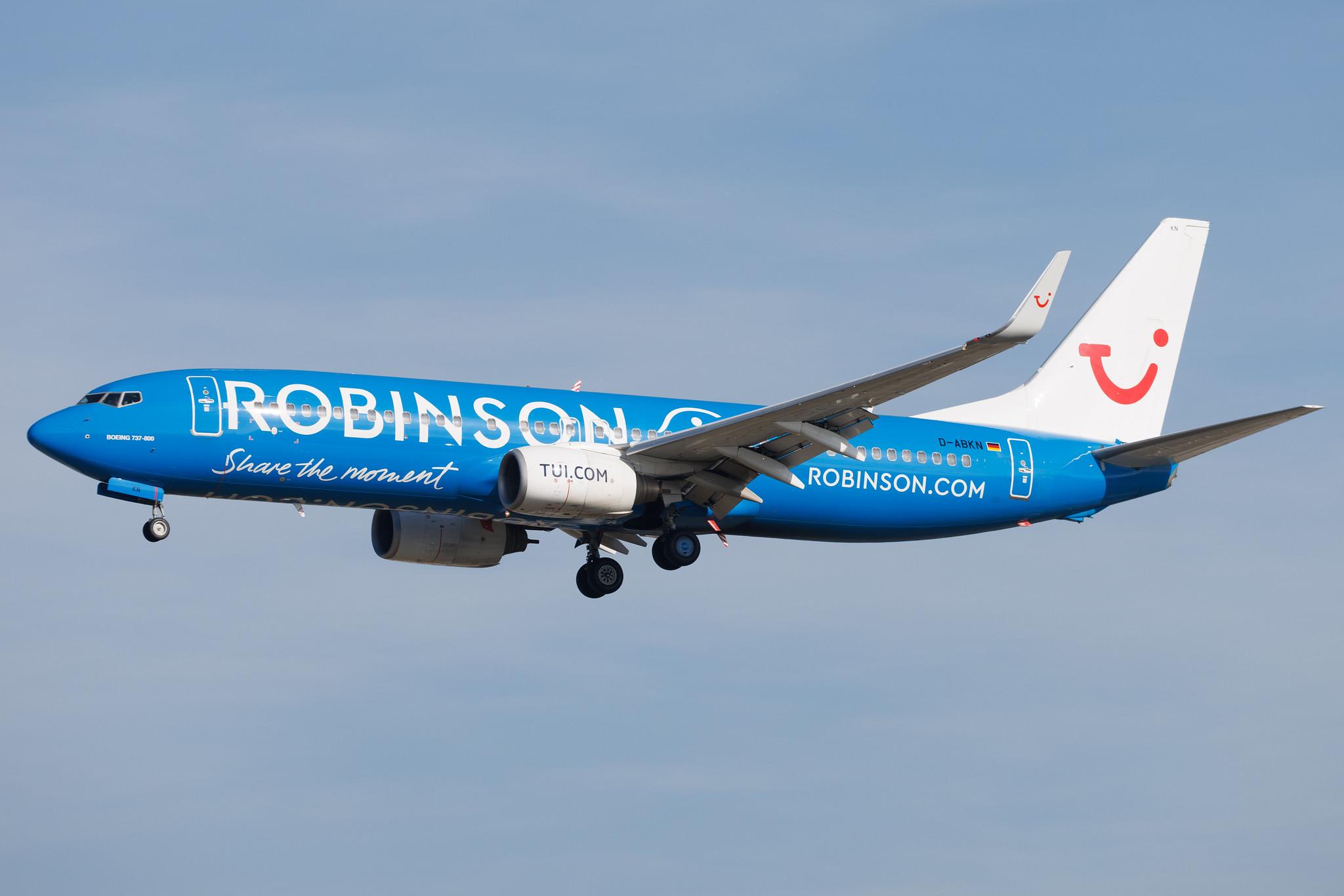 Frankfurt Airport: TUI (X3 / TUI) | Livery: Robinson Club Resorts Livery | Operator: TUI fly | Boeing 737-86J B738 | D-ABKN | MSN 37756