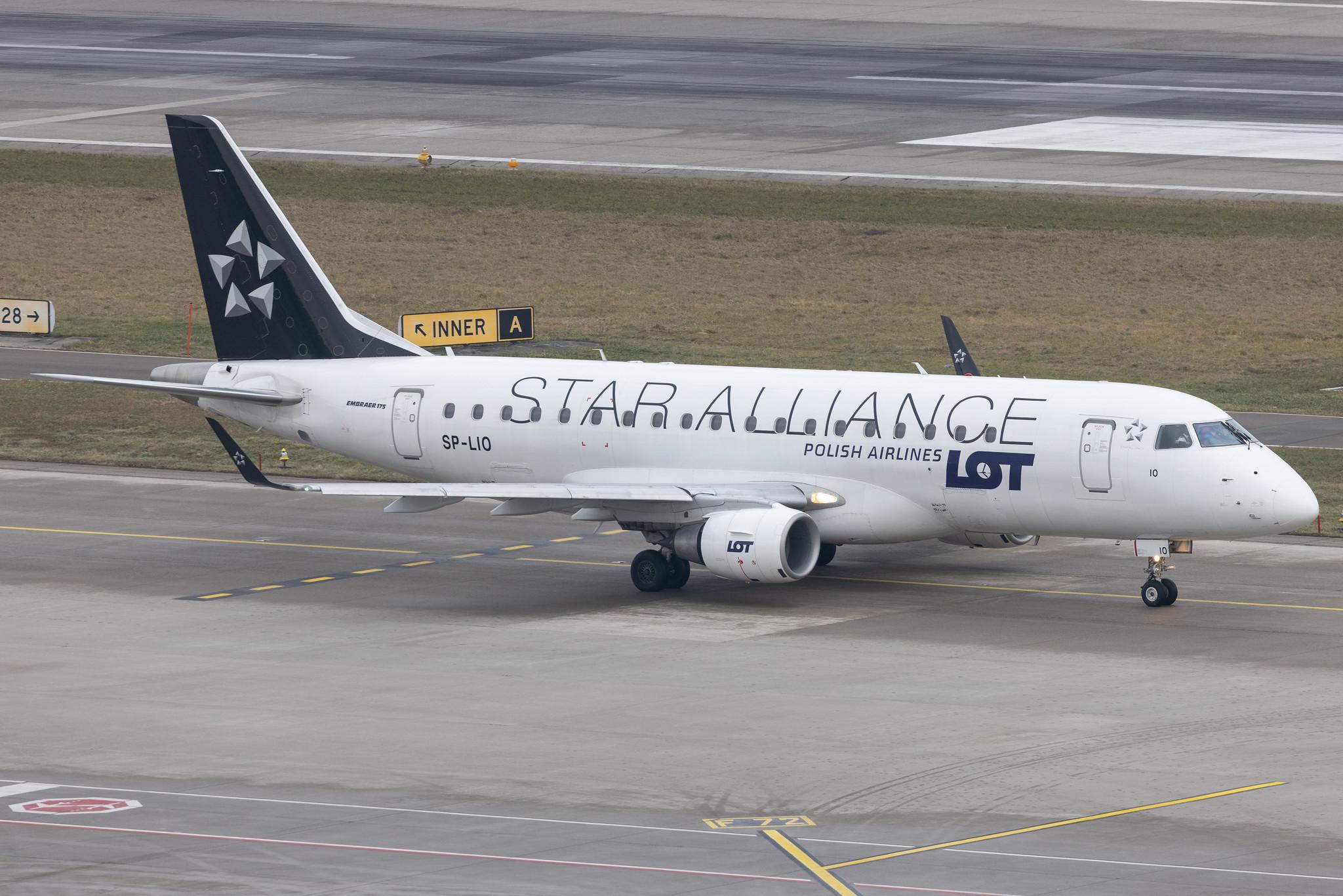 Flughafen Zürich: LOT (LO / LOT) | Livery: Star Alliance Livery | Embraer E175LR E75S | SP-LIO | MSN 17000321