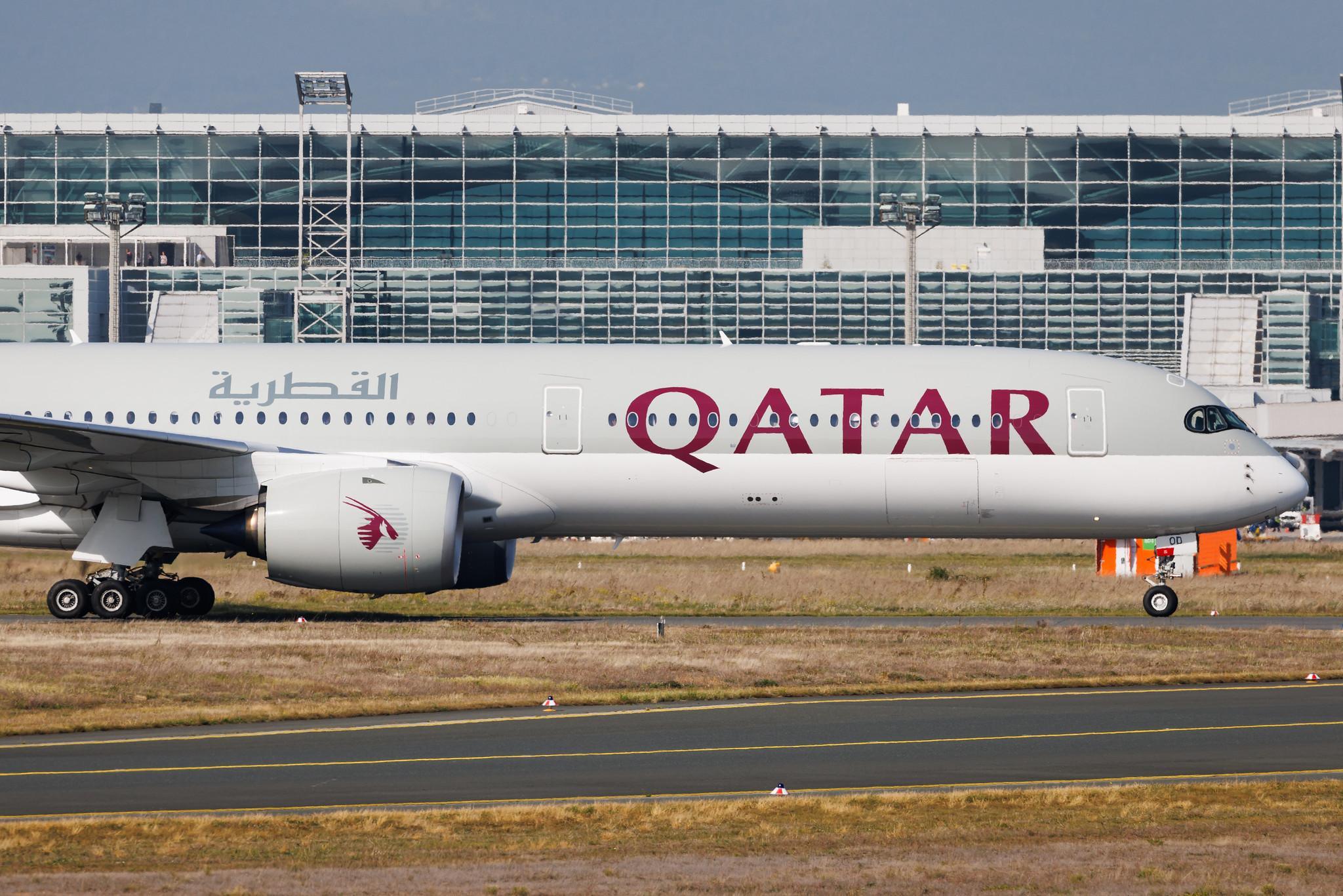 Frankfurt Airport: Qatar Airways (QR / QTR) | Airbus A350-1041 A35K | A7-AOD | MSN 444
