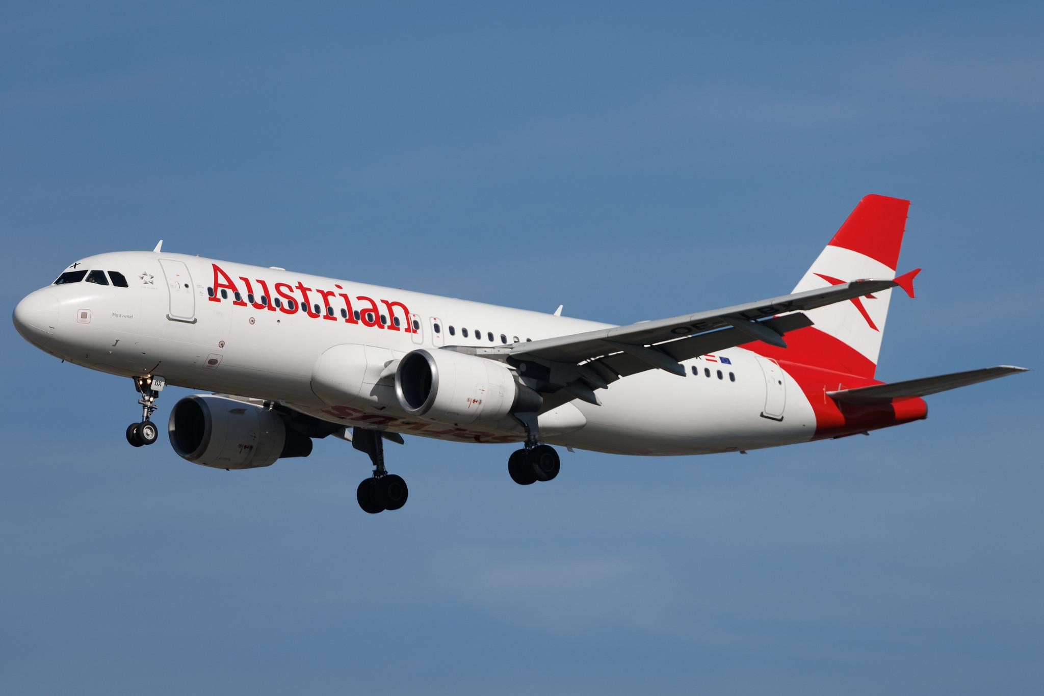 Frankfurt Airport: Austrian Airlines (OS / AUA) | Airbus A320-214 A320 | OE-LBX | MSN 1735