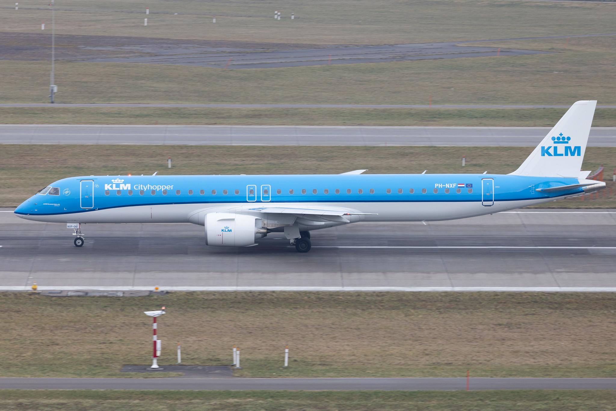 Flughafen Zürich: KLM (KL / KLM) | Operator: KLM Cityhopper | Embraer E195-E2 E295 | PH-NXF | MSN 19020061