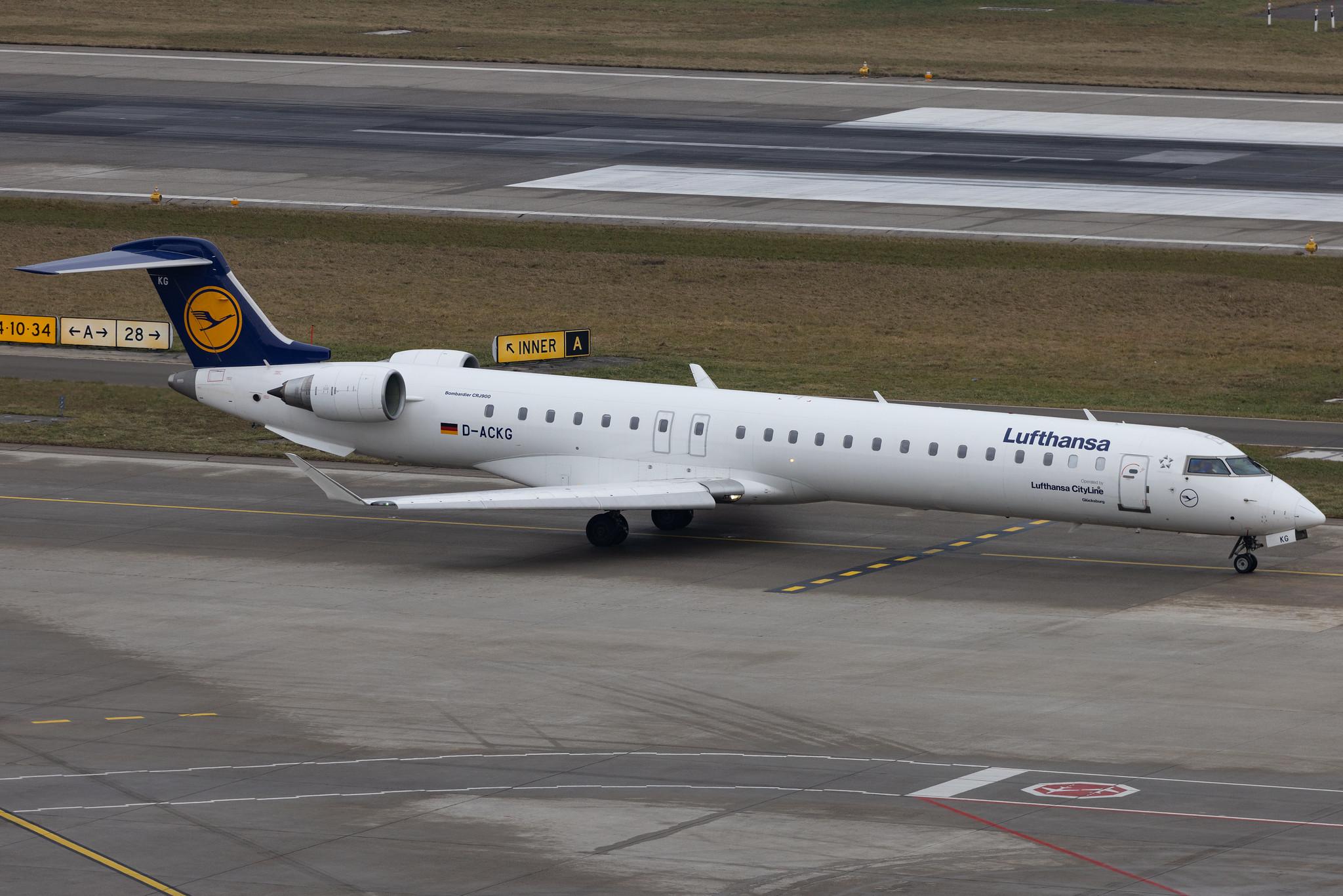 Flughafen Zürich: Lufthansa (LH / DLH) | Operator: Lufthansa CityLine | Mitsubishi CRJ-900LR CRJ9 | D-ACKG | MSN 15084