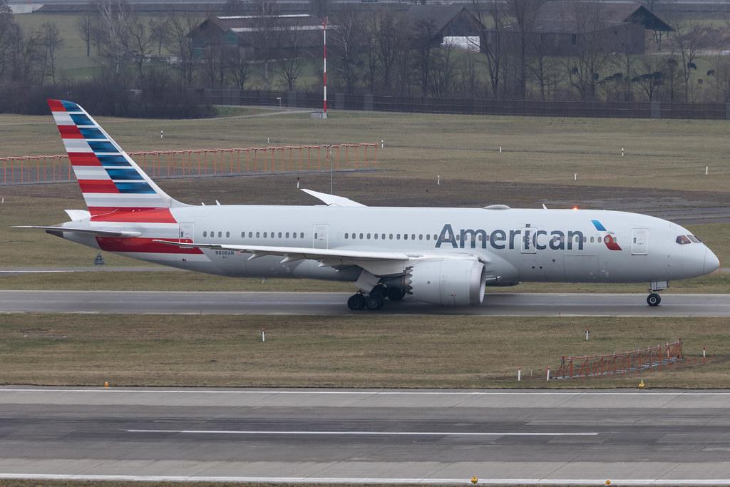Flughafen Zürich: American Airlines (AA / AAL) | Boeing 787-8 Dreamliner B788 | N808AN | MSN 40626