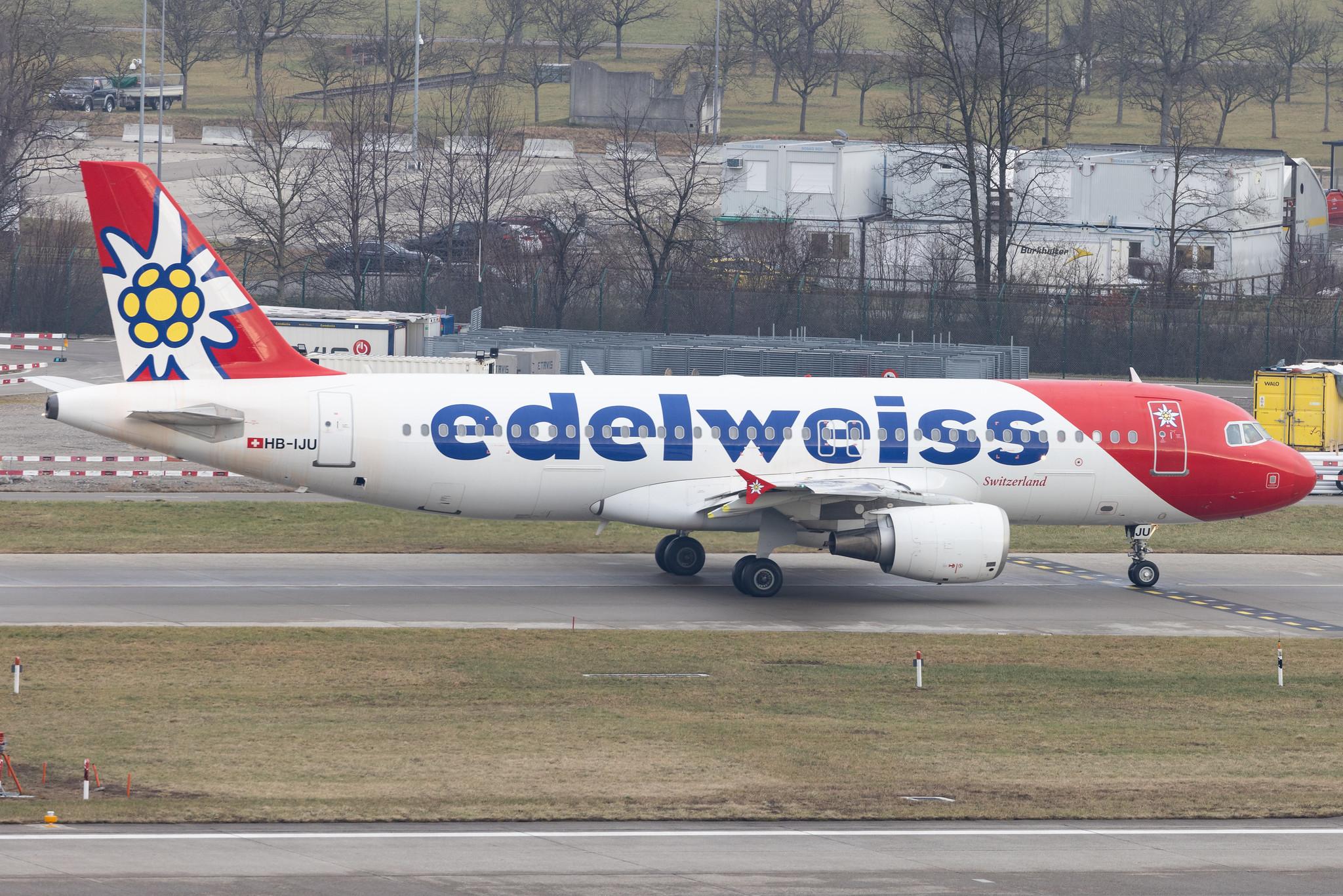 Flughafen Zürich: Edelweiss Air (WK / EDW) |  Airbus A320-214 A320 | HB-IJU | MSN 1951