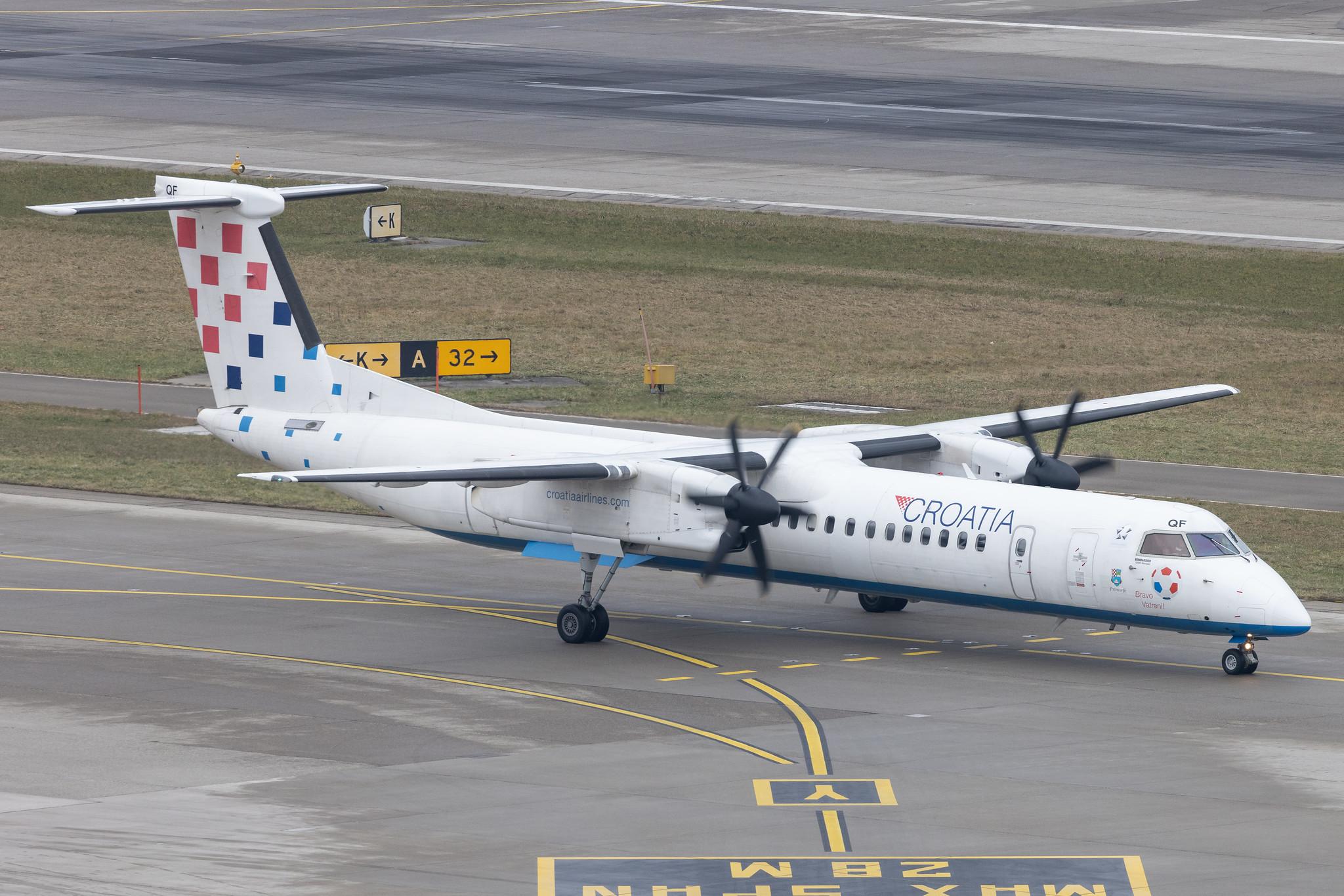 Flughafen Zürich: Croatia Airlines (OU / CTN) | De Havilland Canada Dash 8-400 DH8D | 9A-CQF | MSN 4301