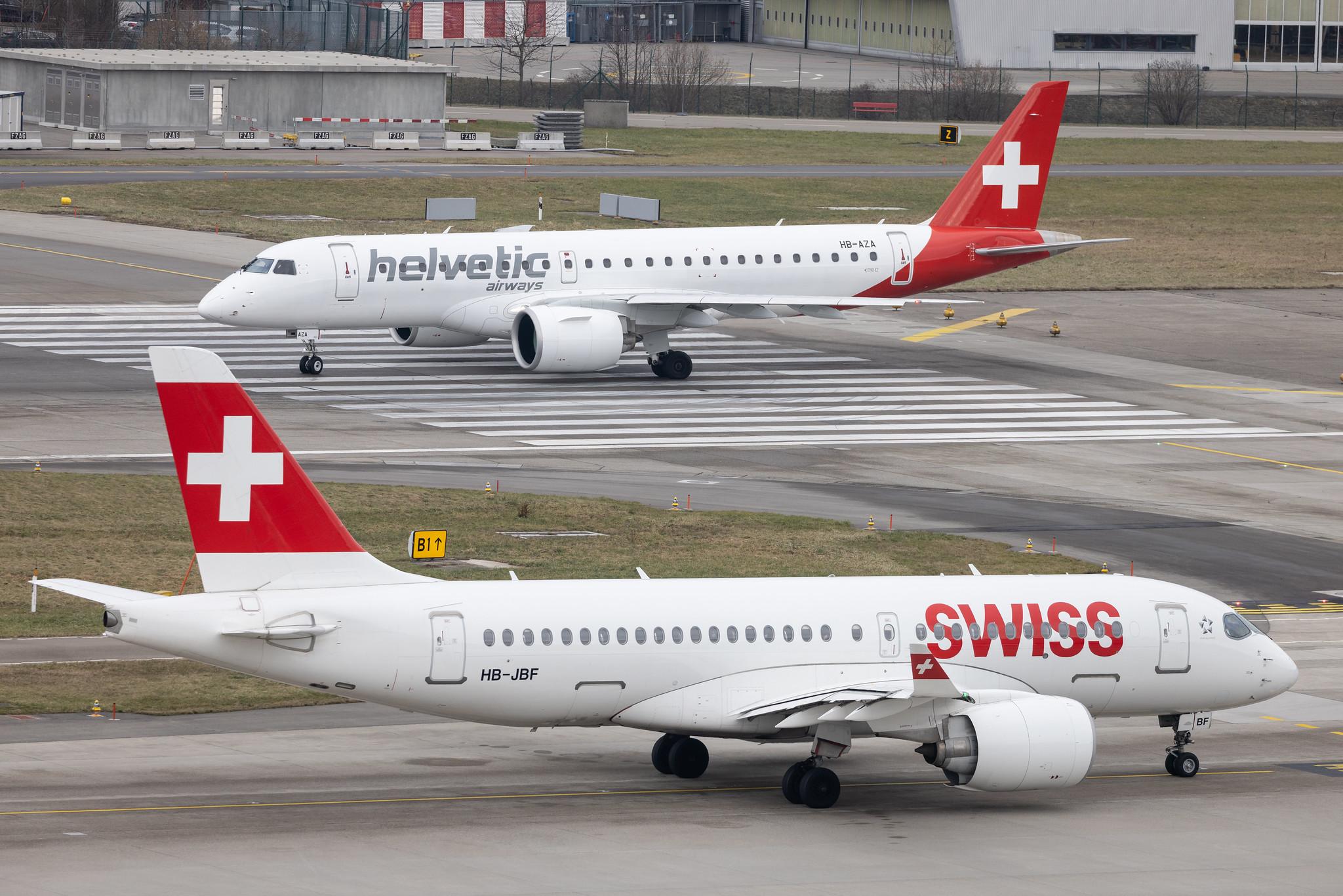Flughafen Zürich: Swiss (LX / SWR) | Airbus A220-100 BCS1 | HB-JBF | MSN 50015