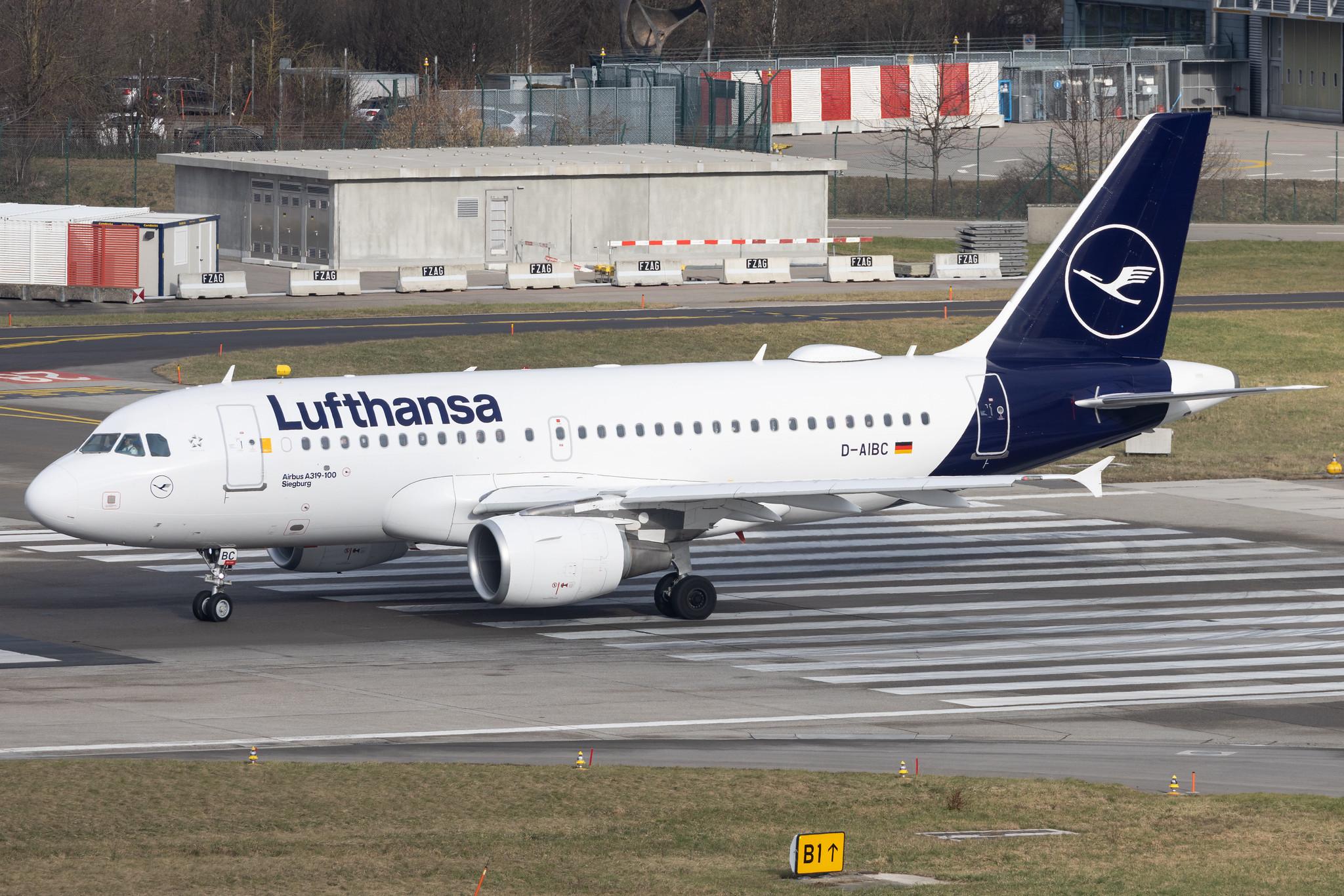 Flughafen Zürich: Lufthansa (LH / DLH) | Airbus A319-112 A319 | D-AIBC | MSN 4332