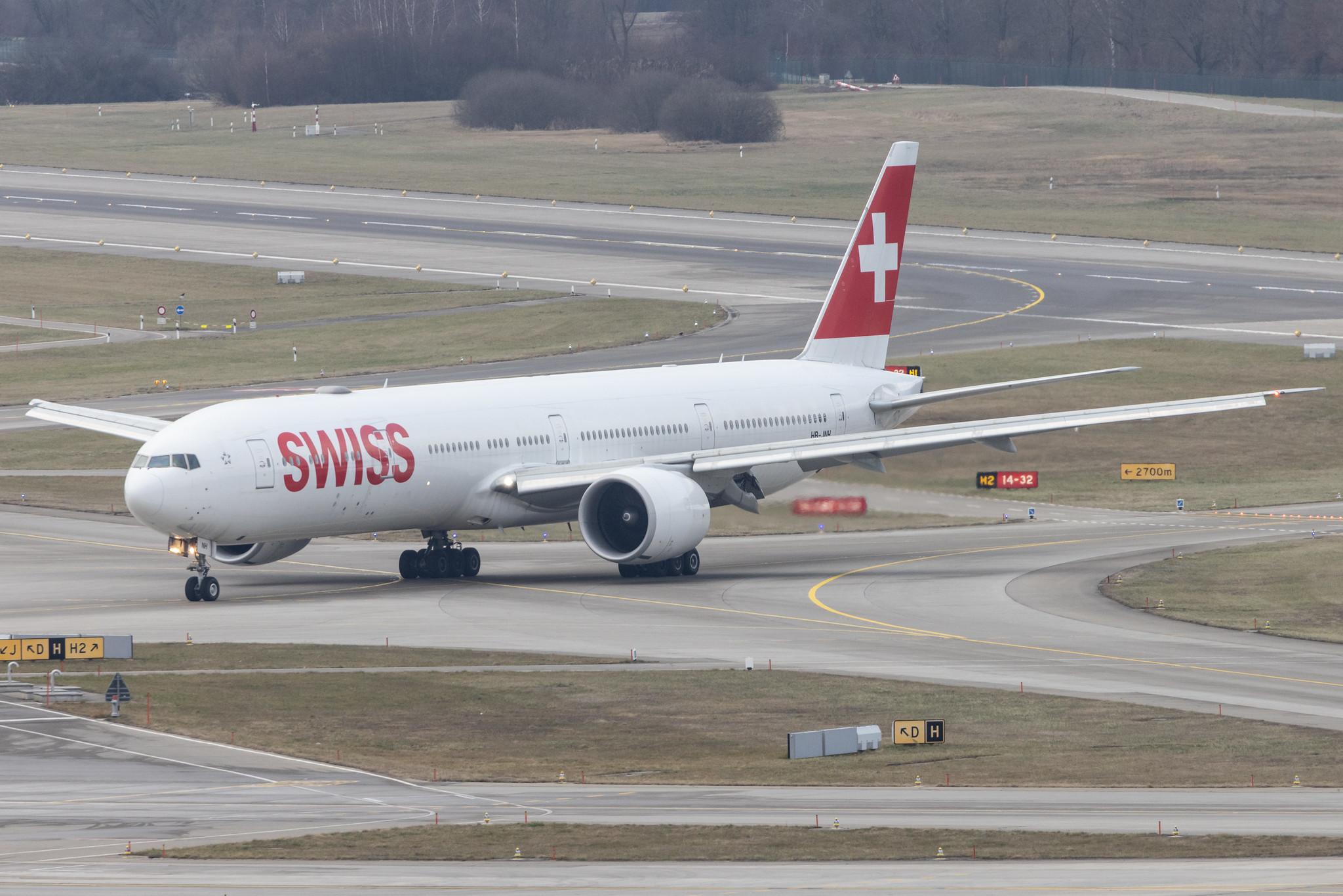 Flughafen Zürich: Swiss (LX / SWR) |  Boeing 777-3DE(ER) B77W | HB-JNH | MSN 62753