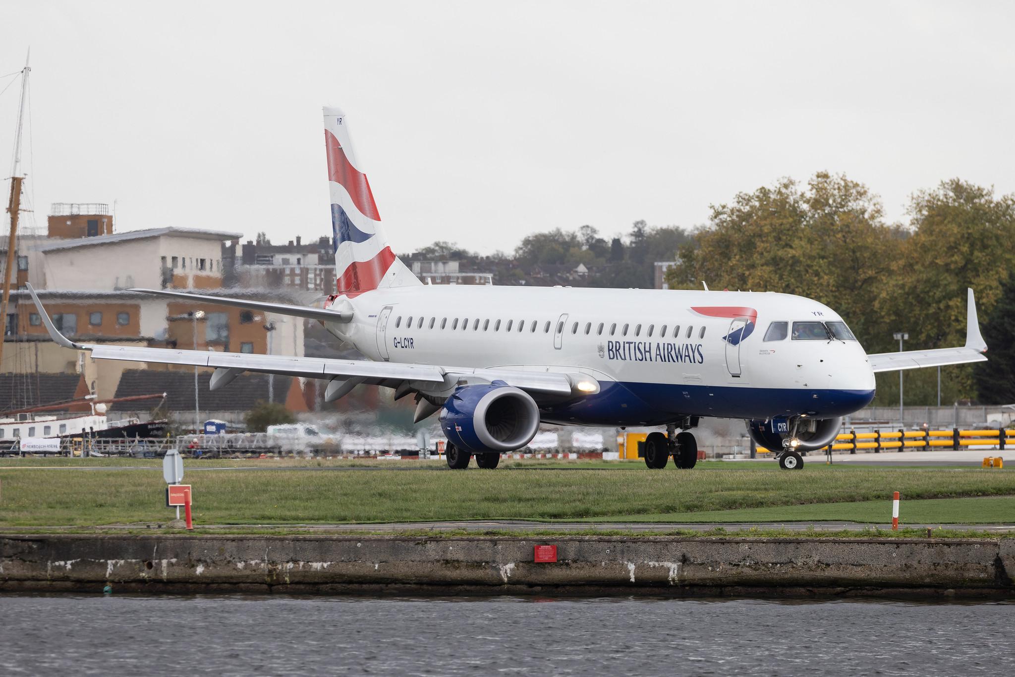 London City Airport: British Airways (BA / BAW) | Operator: BA CityFlyer | Embraer E190SR E190 | G-LCYR | MSN 19000563