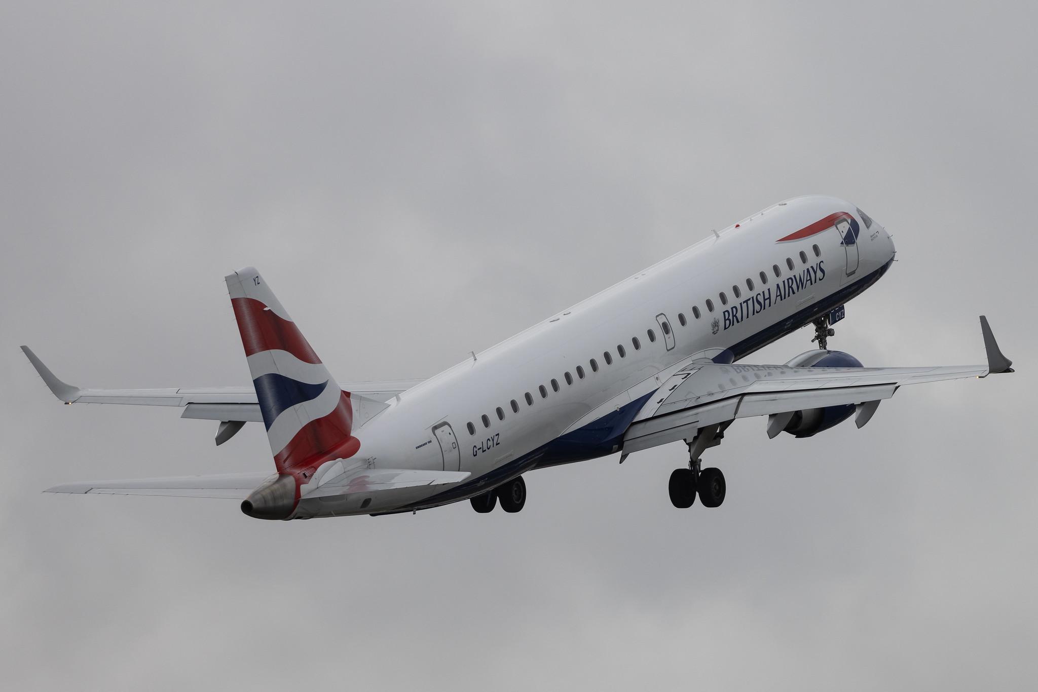 London City Airport: British Airways (BA / BAW) | Operator: BA CityFlyer | Embraer E190SR E190 | G-LCYZ | MSN 19000404
