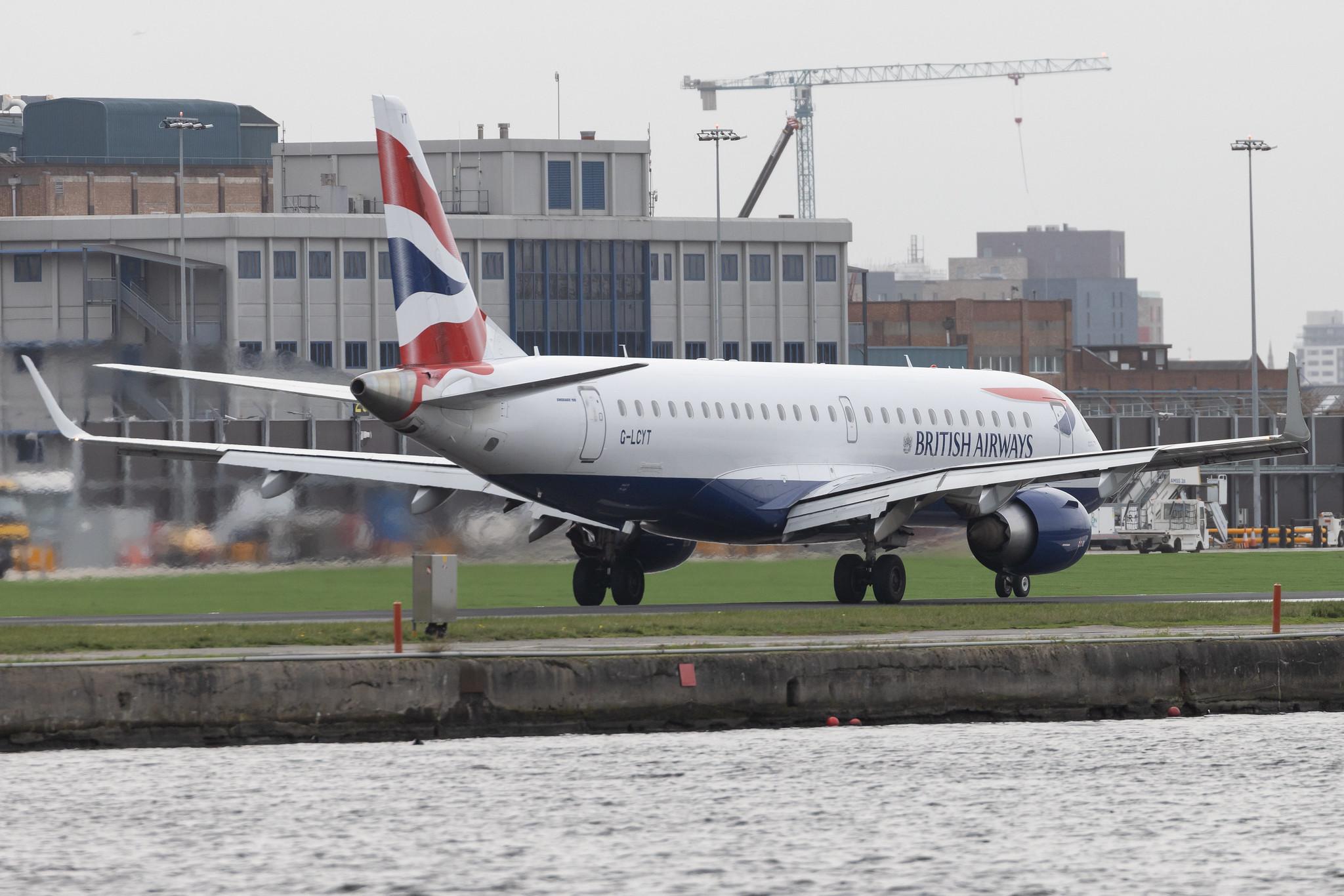 London City Airport: British Airways (BA / BAW) | Operator: BA CityFlyer | Embraer E190SR E190 | G-LCYT | MSN 19000670