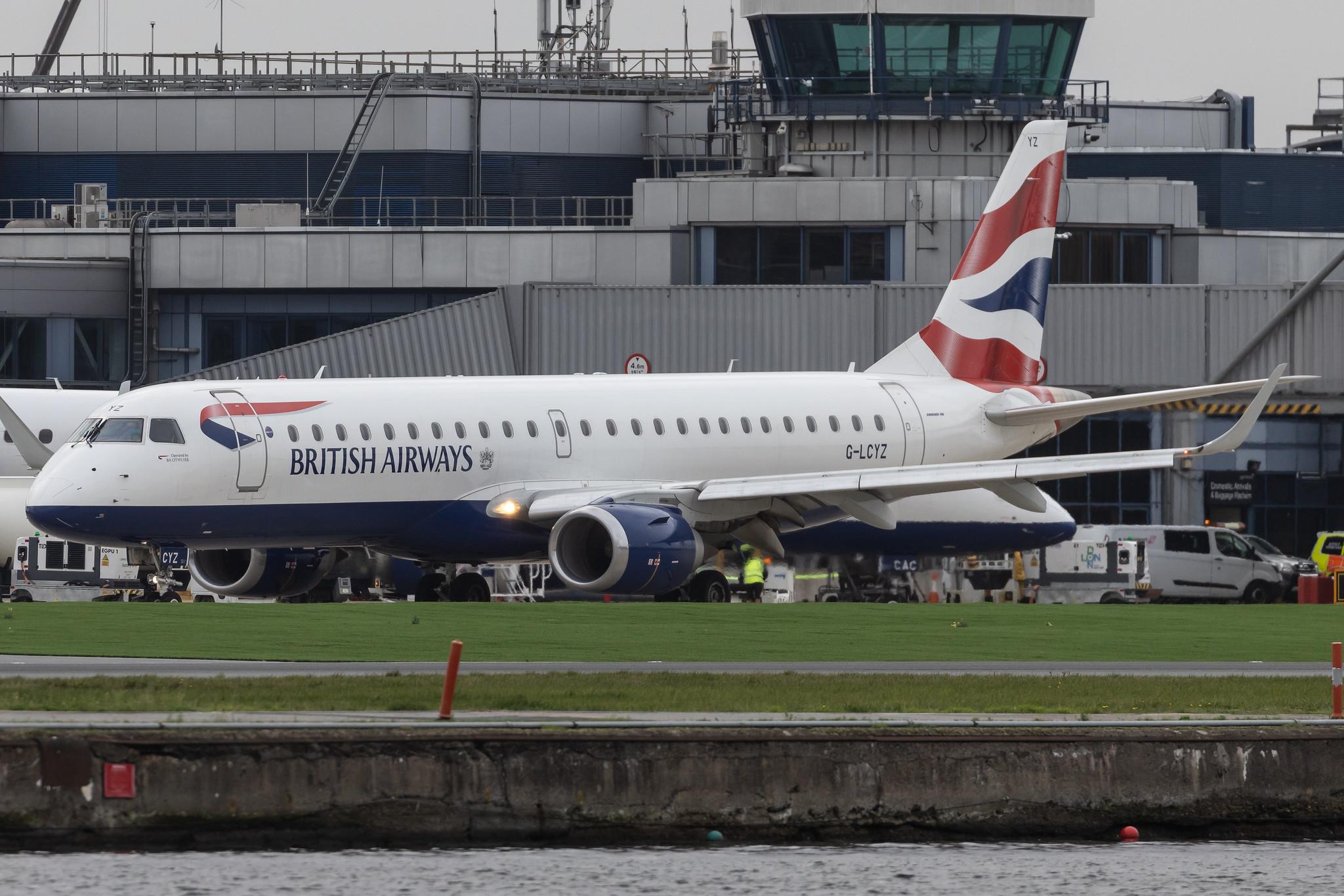 London City Airport: British Airways (BA / BAW) | Operator: BA CityFlyer | Embraer E190SR E190 | G-LCYZ | MSN 19000404