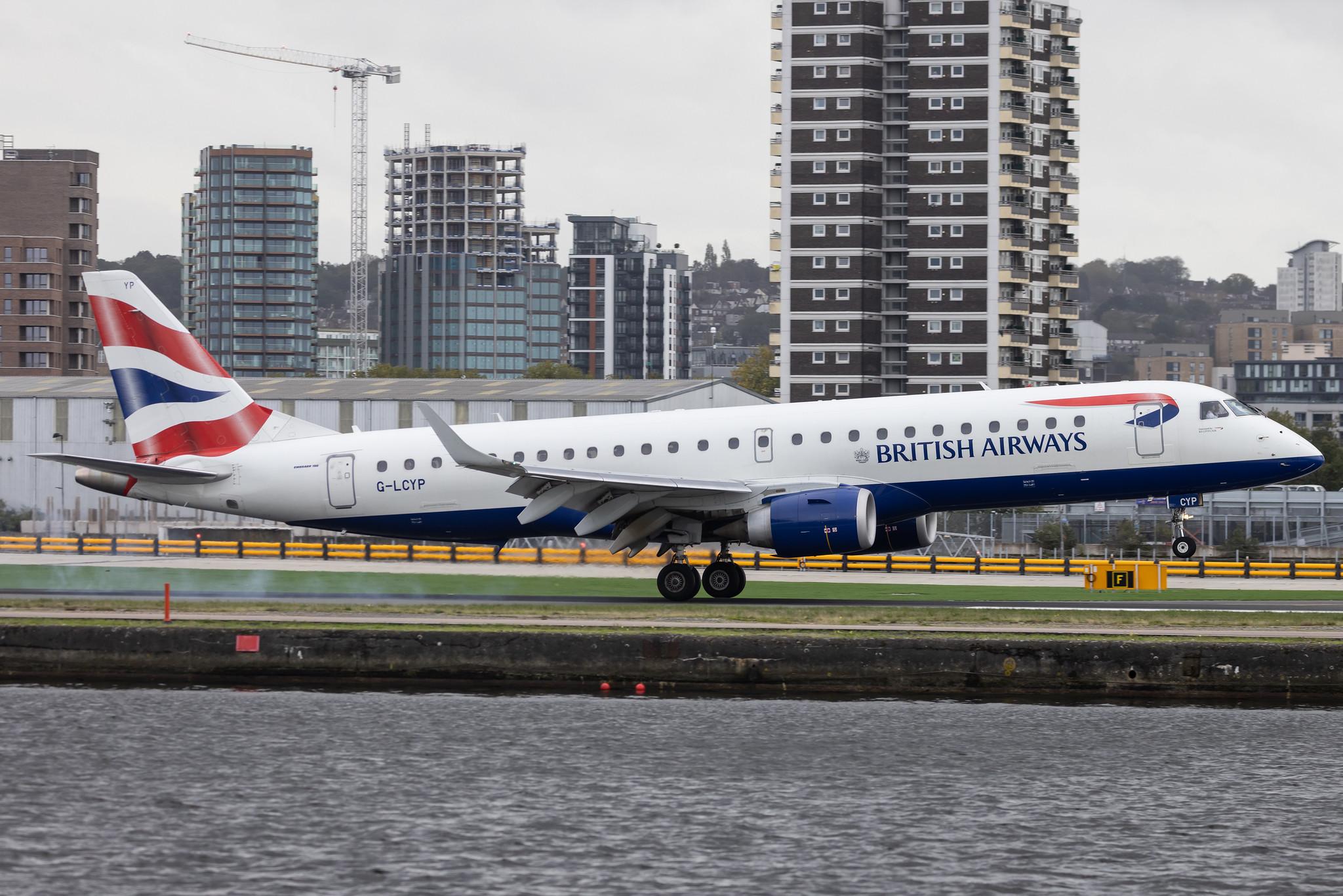 London City Airport: British Airways (BA / BAW) | Operator: BA CityFlyer | E190 | G-LCYP | MSN 19000443