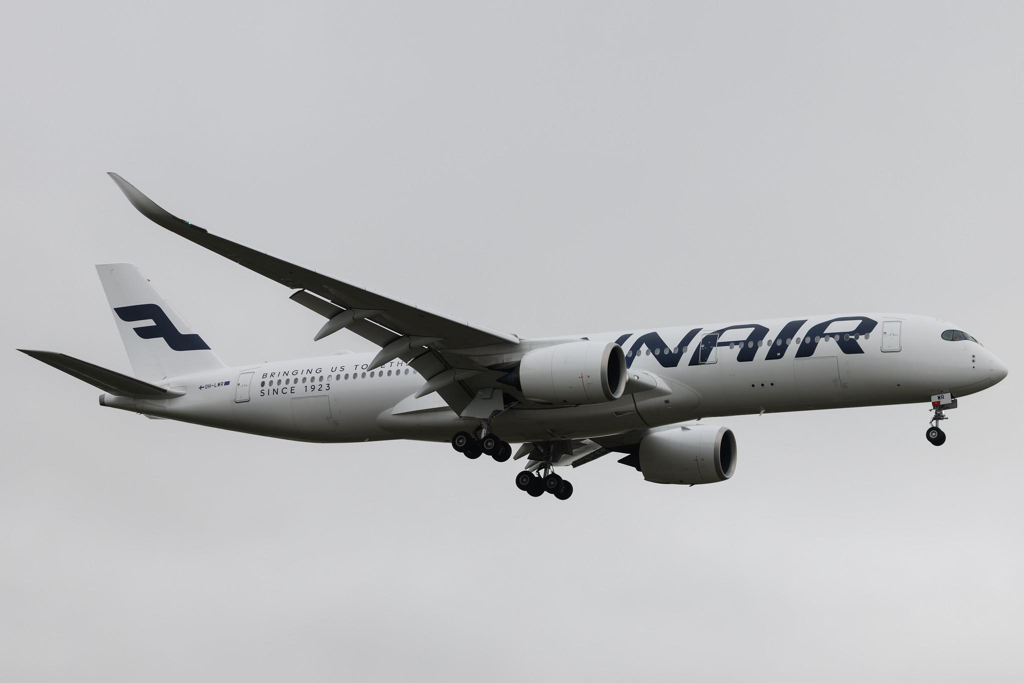 London Heathrow: Finnair (AY / FIN) | Livery: Bringing us together since 1923 Sticker | Airbus A350-941 A359 | OH-LWR | MSN 410