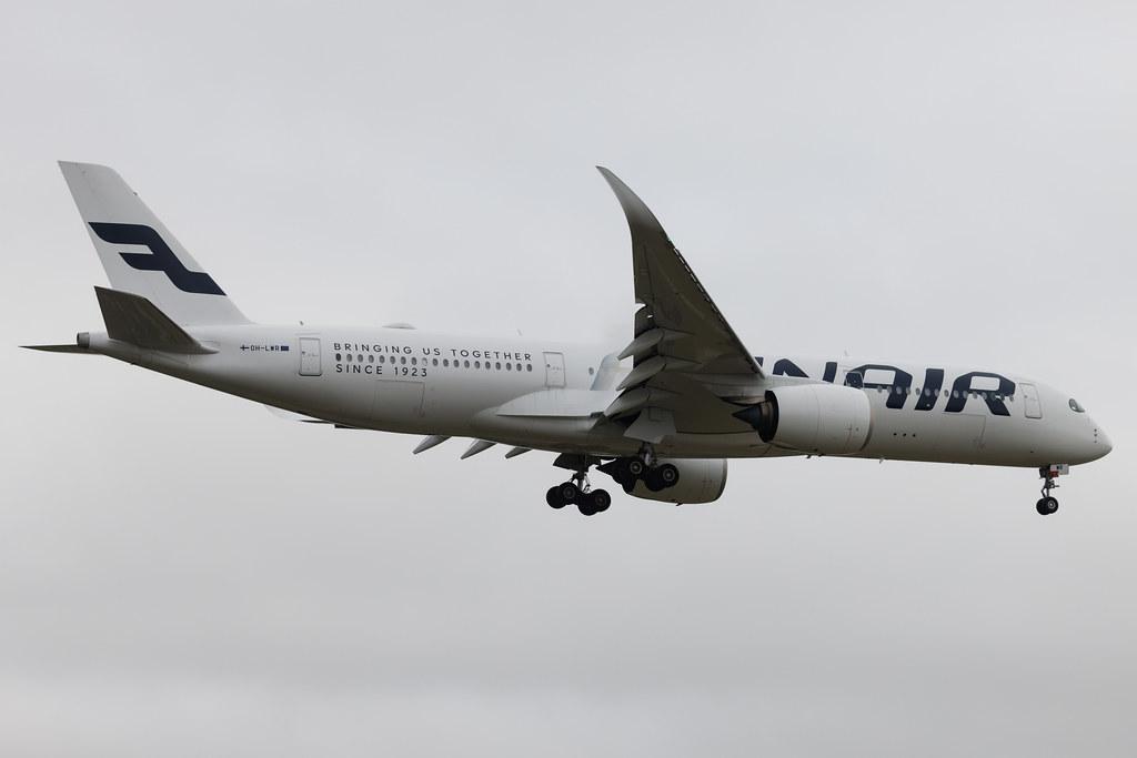London Heathrow: Finnair (AY / FIN) | Livery: Bringing us together since 1923 Sticker | Airbus A350-941 A359 | OH-LWR | MSN 410