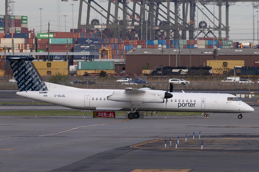 Newark Liberty International Airport: Porter (P3 / PTR) | De Havilland Canada Dash 8-400 DH8D | C-GLQL | MSN 4249
