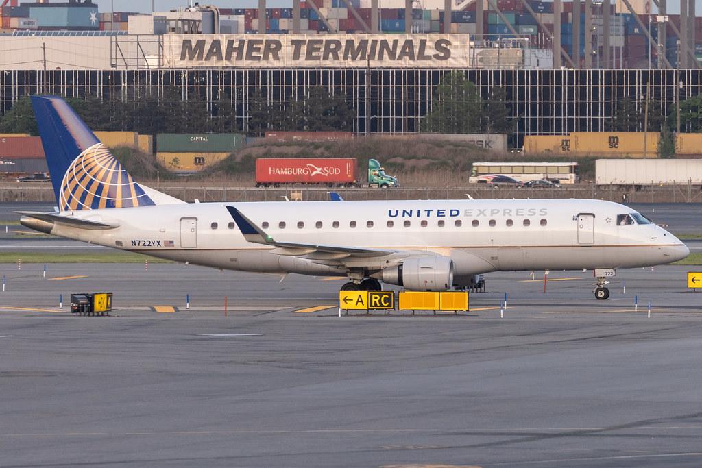 Newark Liberty International Airport: United Express (UA / UAL) | Operator: Republic Airways | Embraer E170SE E170 | N722YX | MSN 17000496