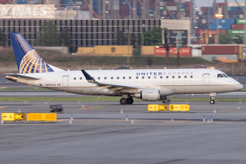 Newark Liberty International Airport: United Express (UA / UAL) | Operator: Republic Airways | Embraer E175LR E75L | N751YX | MSN 17000688