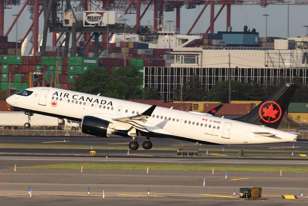 Newark Liberty International Airport: Air Canada (AC / ACA) | Airbus A220-300 BCS3 | C-GUAC | MSN 55119