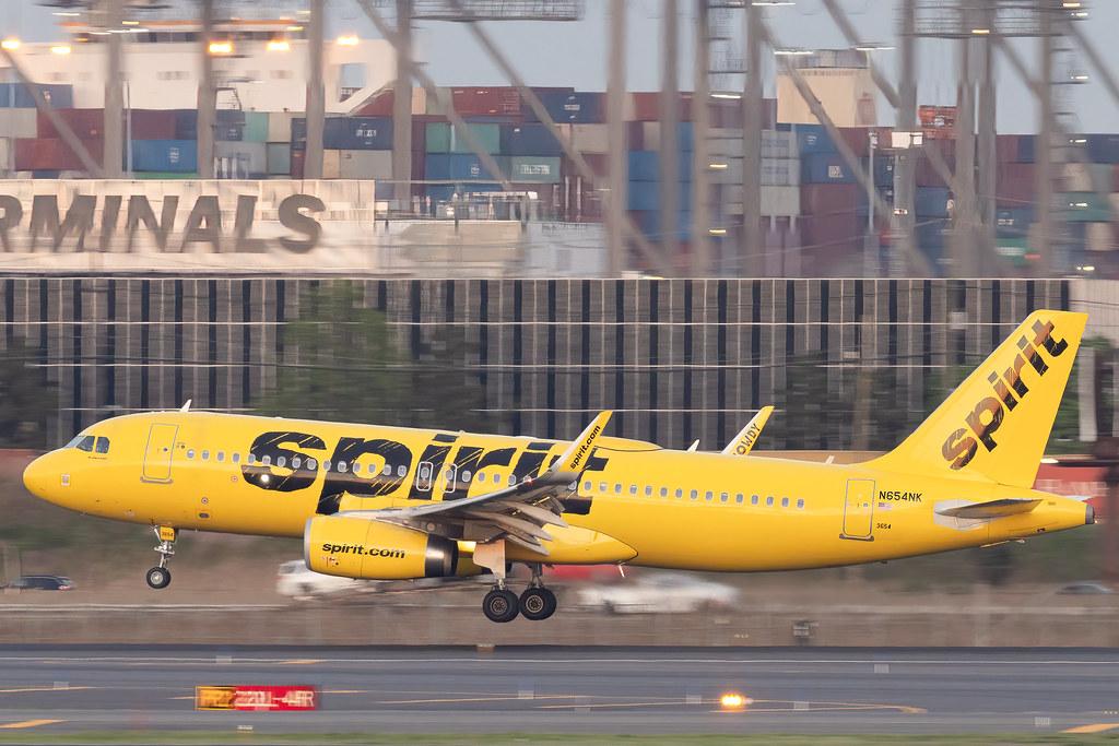 Newark Liberty International Airport: Spirit Airlines (NK / NKS) | Airbus A320-232 A320 | N654NK | MSN 08176