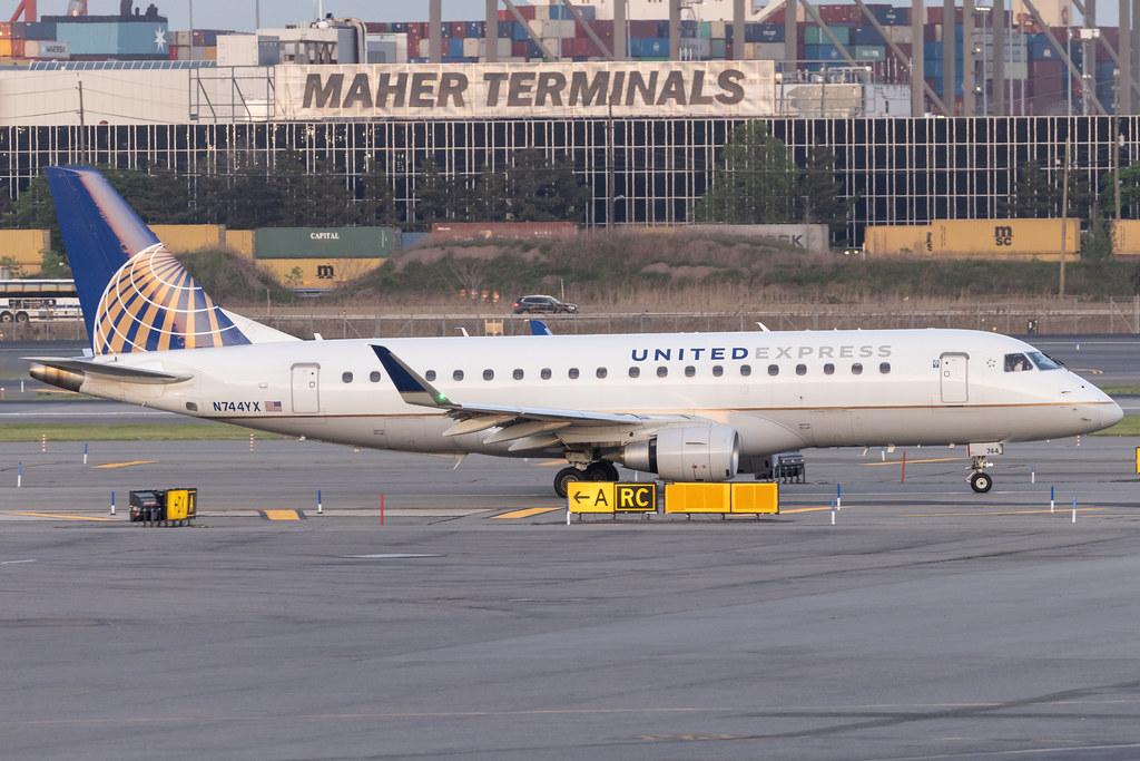 Newark Liberty International Airport: United Express (UA / UAL) | Operator: Republic Airways | Embraer E175LR E75L | N744YX | MSN 17000661