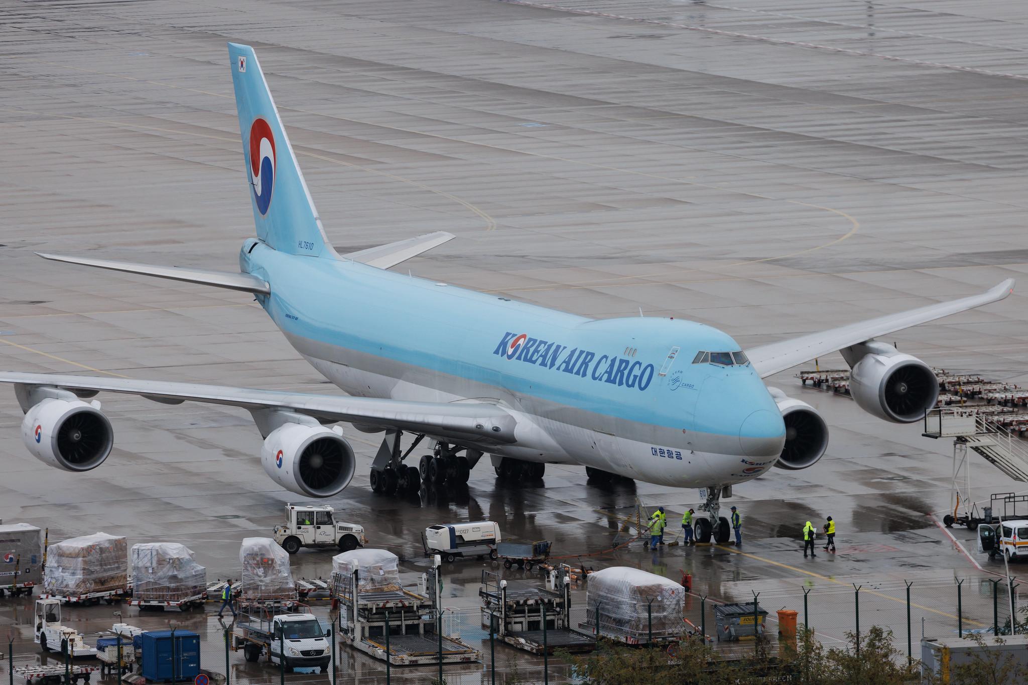 Frankfurt Airport: Korean Air Cargo (KE / KAL) | Operator: Korean Air | Boeing 747-8HT(F) B748 | HL7610 | MSN 37133