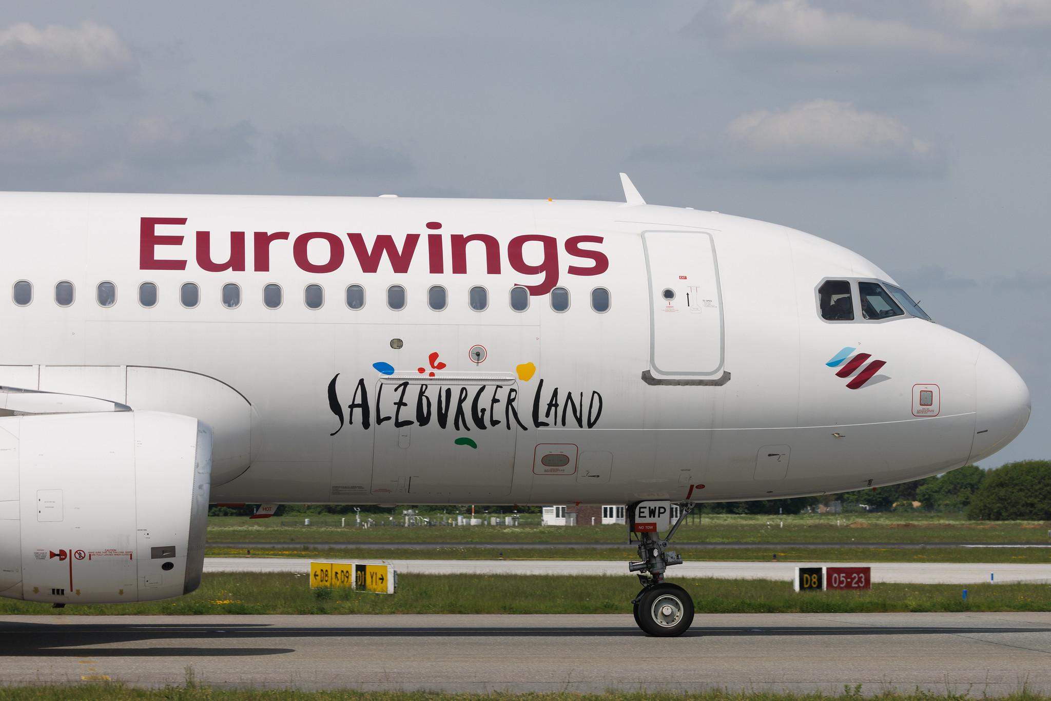 Hamburg Airport: Eurowings (EW / EWG) | Livery: Salzburger Land Livery | Airbus A320-214 A320 | D-AEWP | MSN 7377