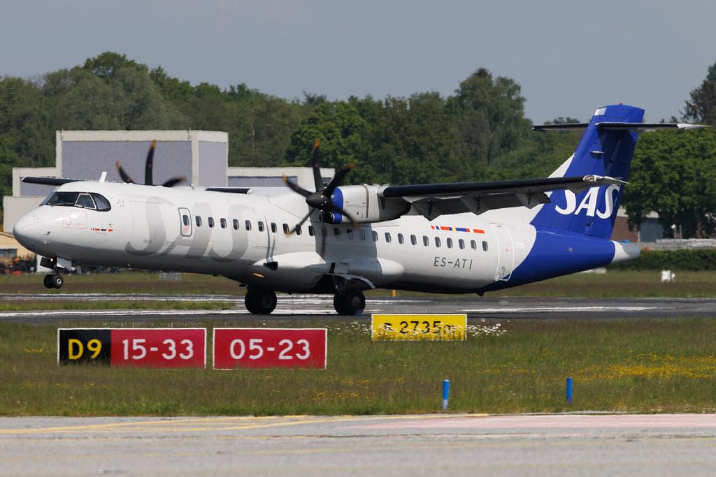 Hamburg Airport: SAS (SK / SAS) | Operator: Xfly | ATR 72-600 AT76 | ES-ATI | MSN 1075