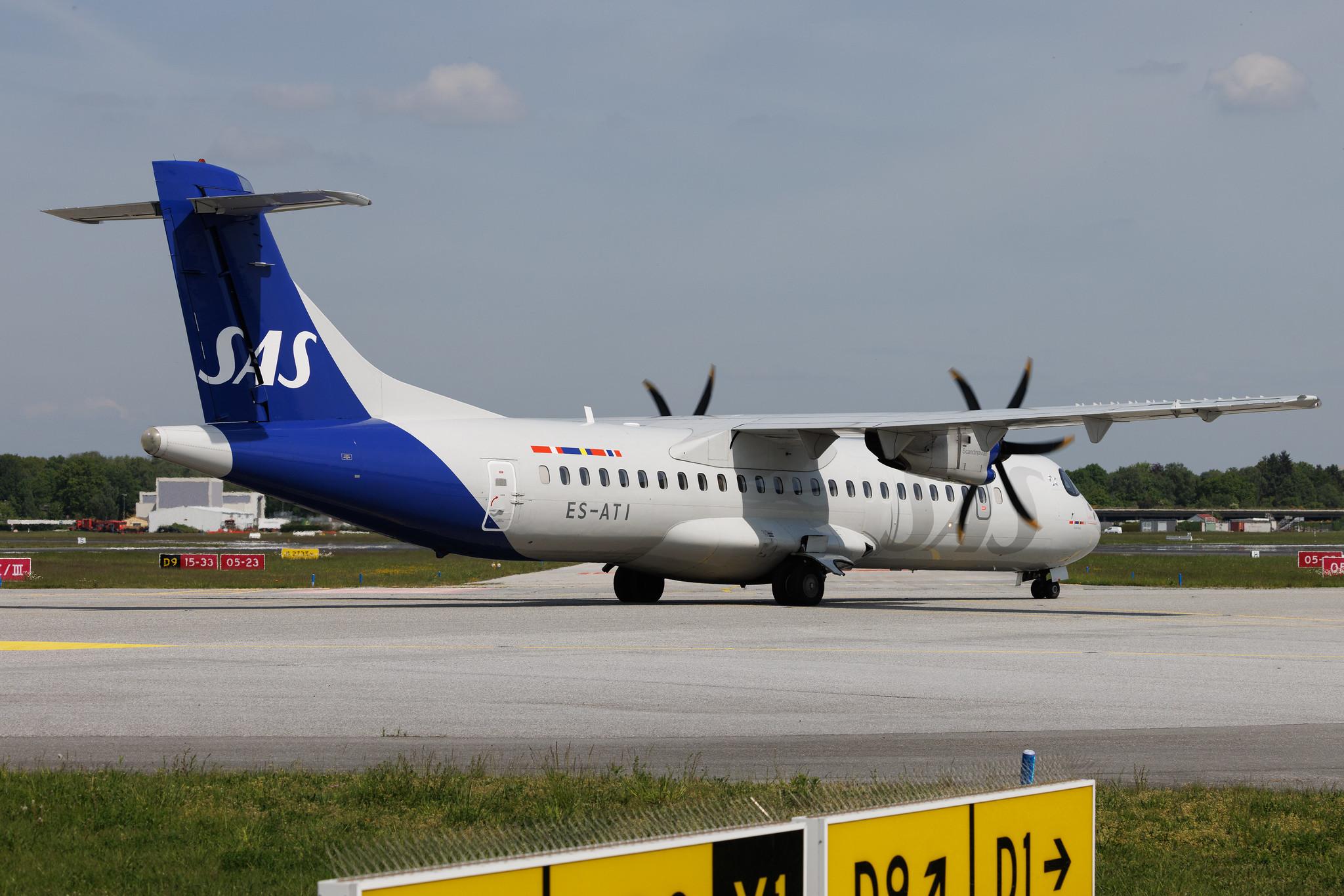 Hamburg Airport: SAS (SK / SAS) | Operator: Xfly | ATR 72-600 AT76 | ES-ATI | MSN 1075