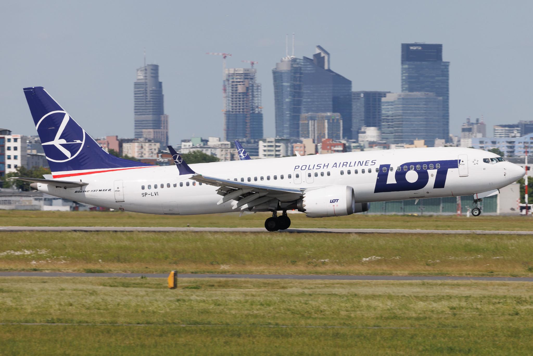 Warsaw Chopin Airport: LOT (LO / LOT) | Boeing 737 MAX 8 B38M | SP-LVI | MSN 43326