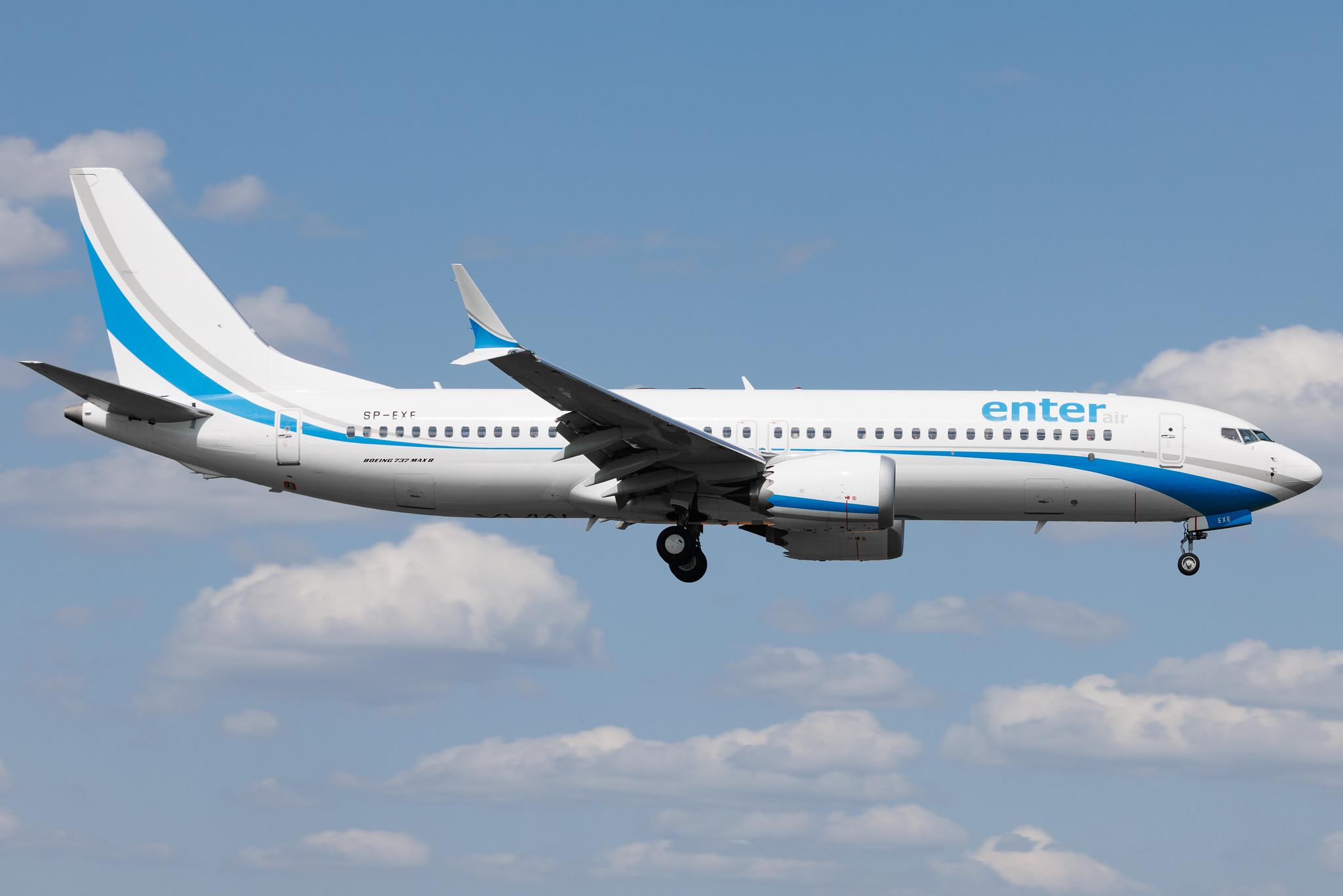 Warsaw Chopin Airport: Enter Air (E4 / ENT) | Boeing 737 MAX 8 B38M | SP-EXE | MSN 60388